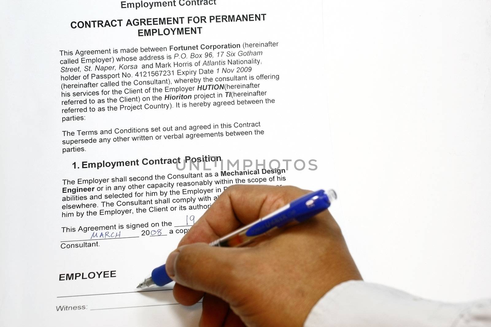 Employment Contract by sacatani