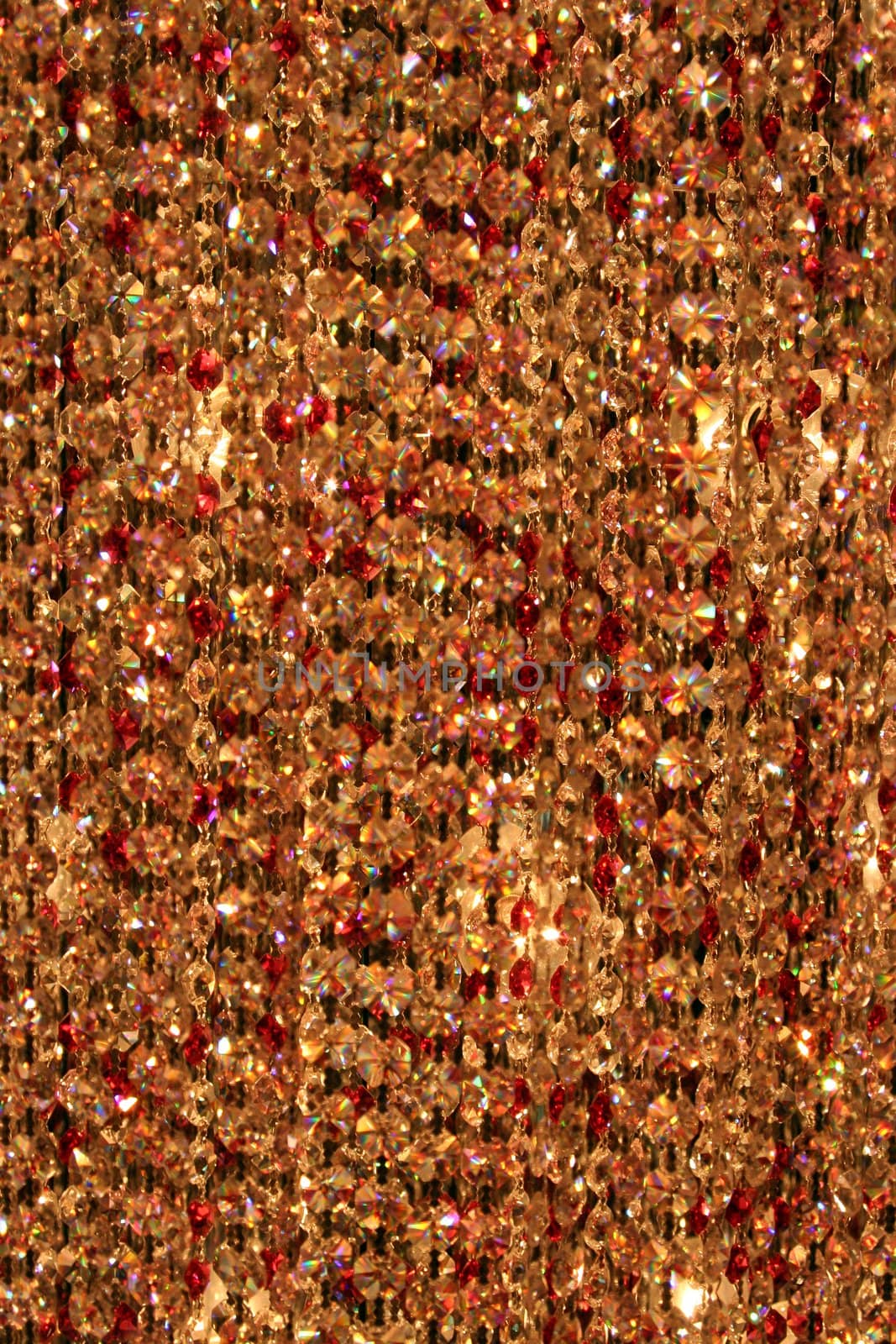 A abstract brown crystal bead background or texture.