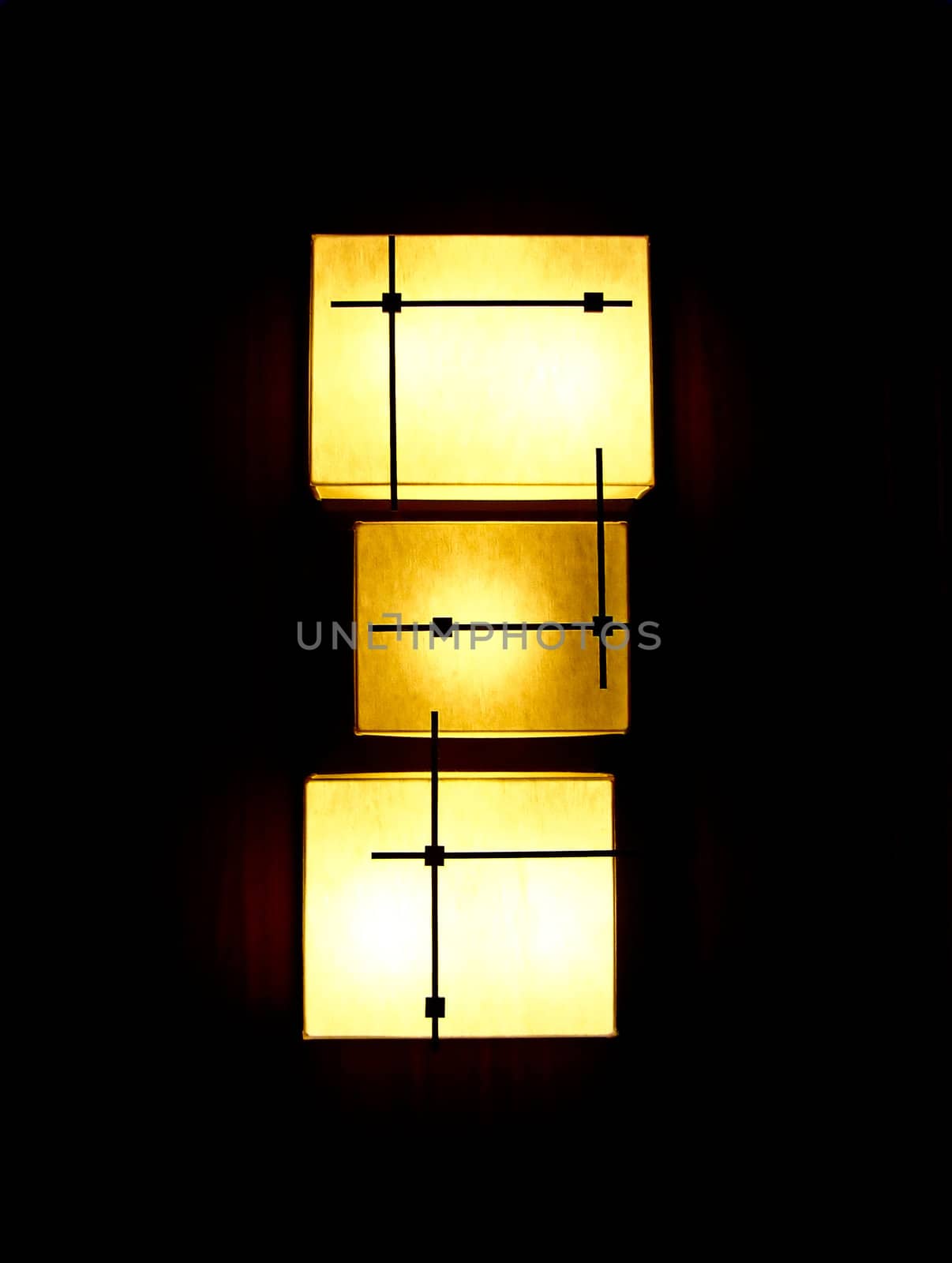 A modern or contemporary light hanging on the wall