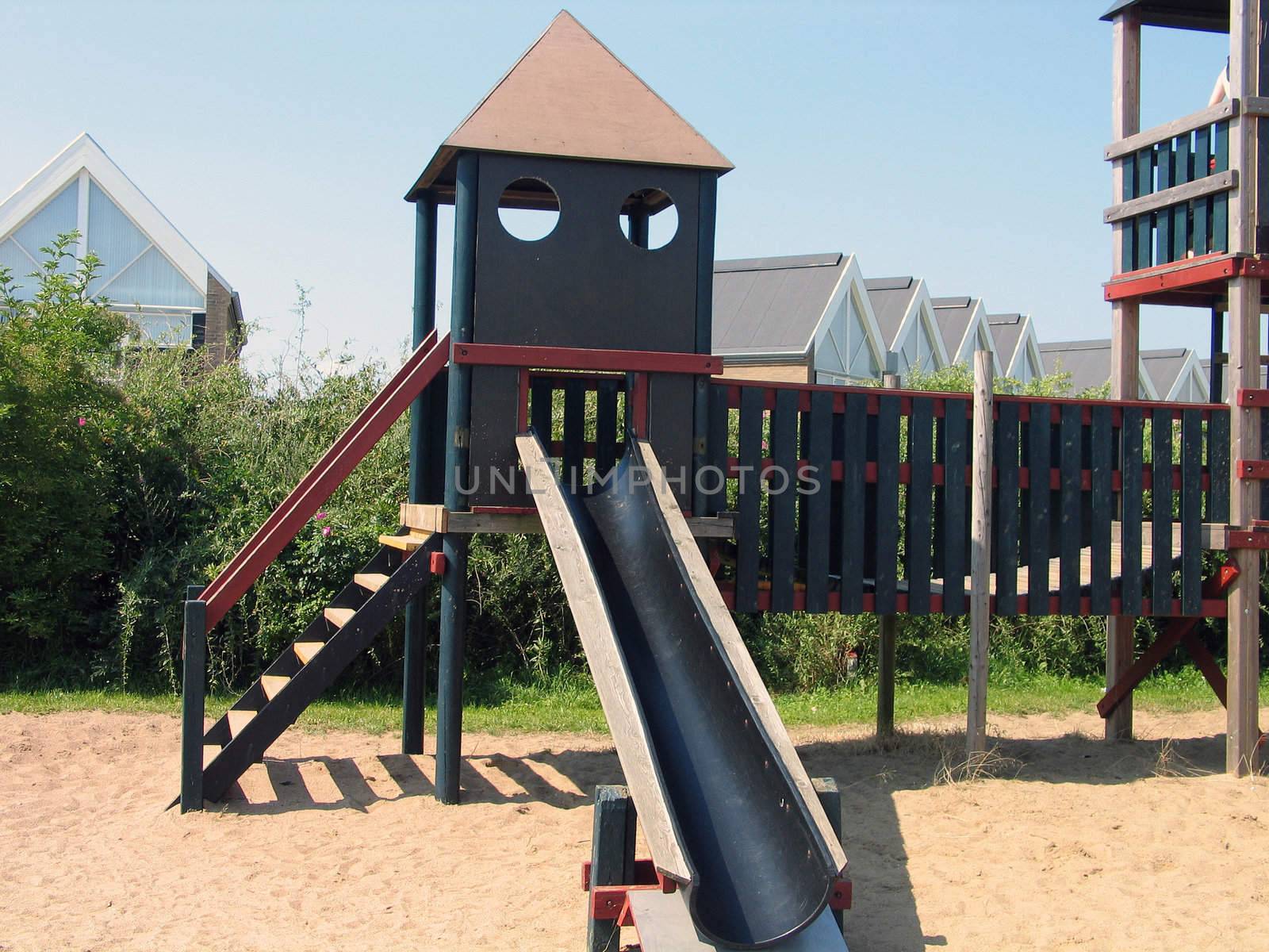 Modern design playground and slide facilities