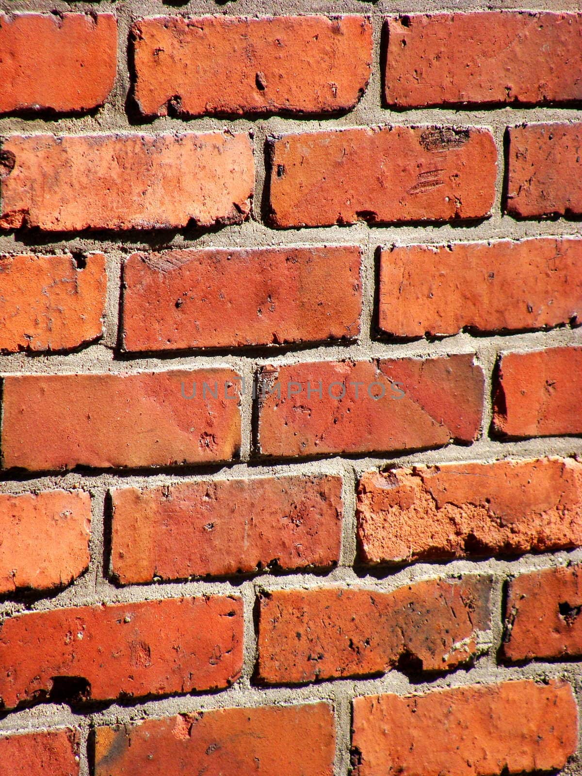 Wall made of red bricks
