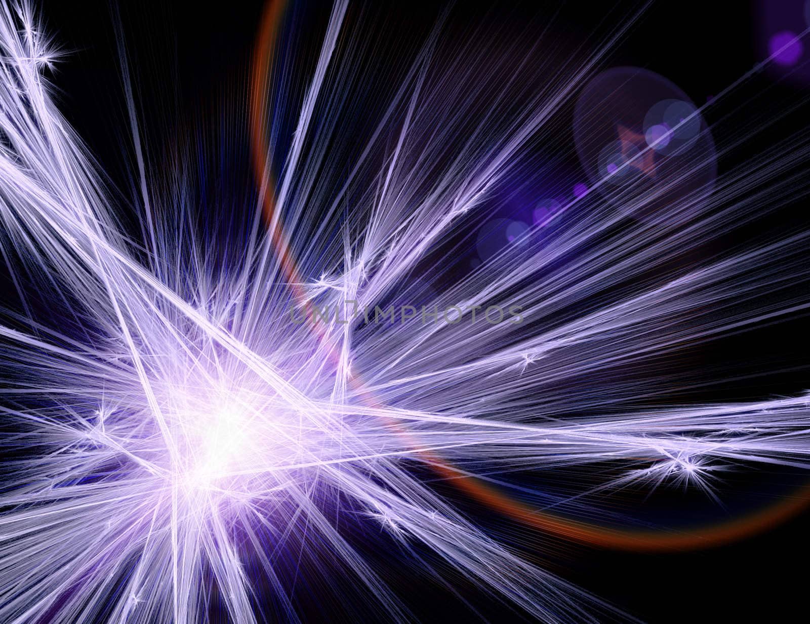 abstract fractal design with lens flare effect