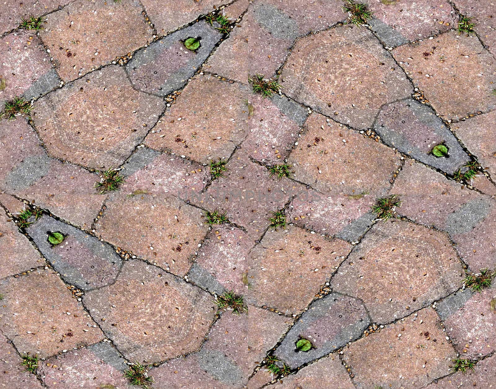 A seamless pattern background made out of stone slabs on the ground.