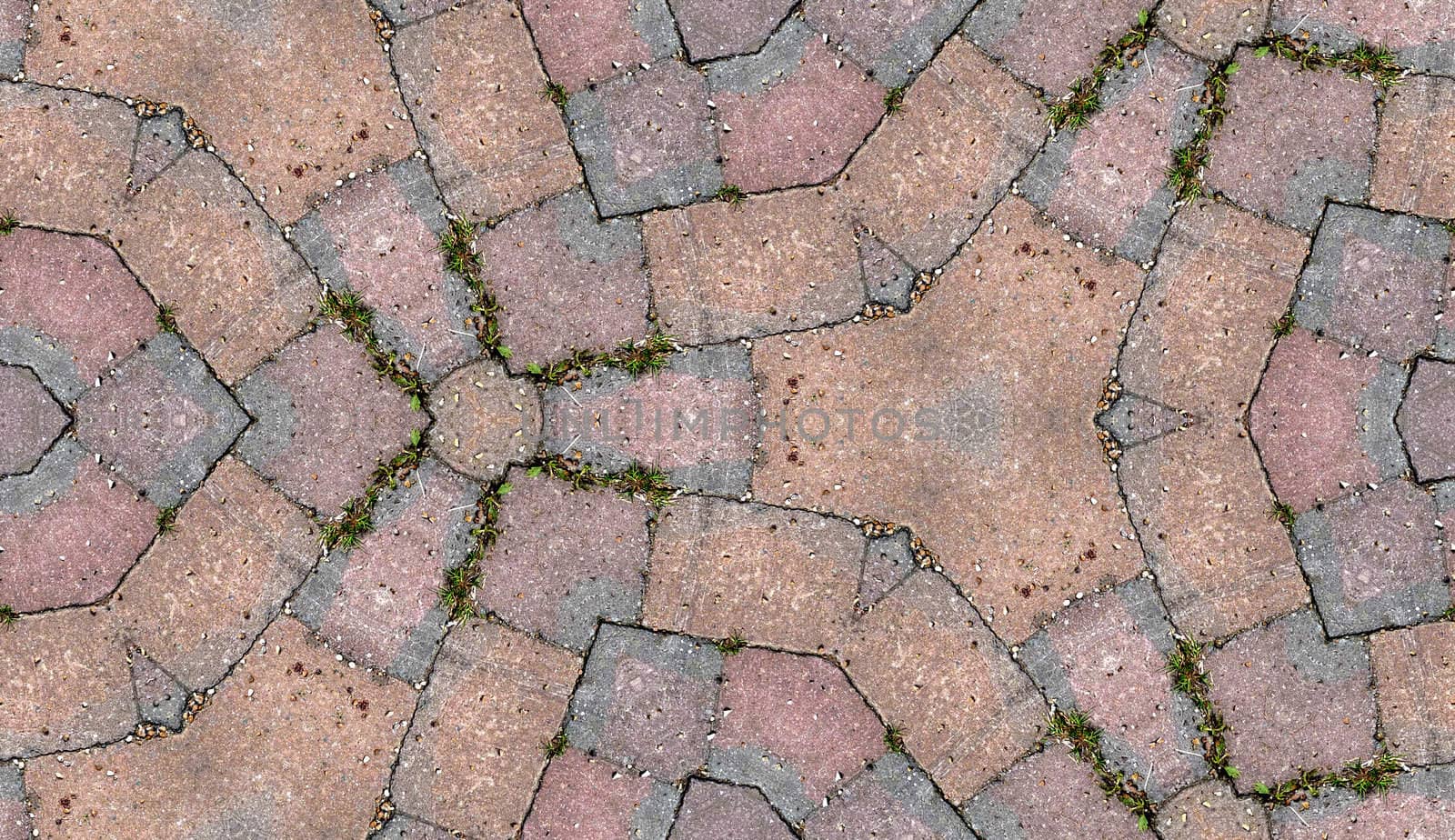 A seamless pattern background made out of stone slabs on the ground.