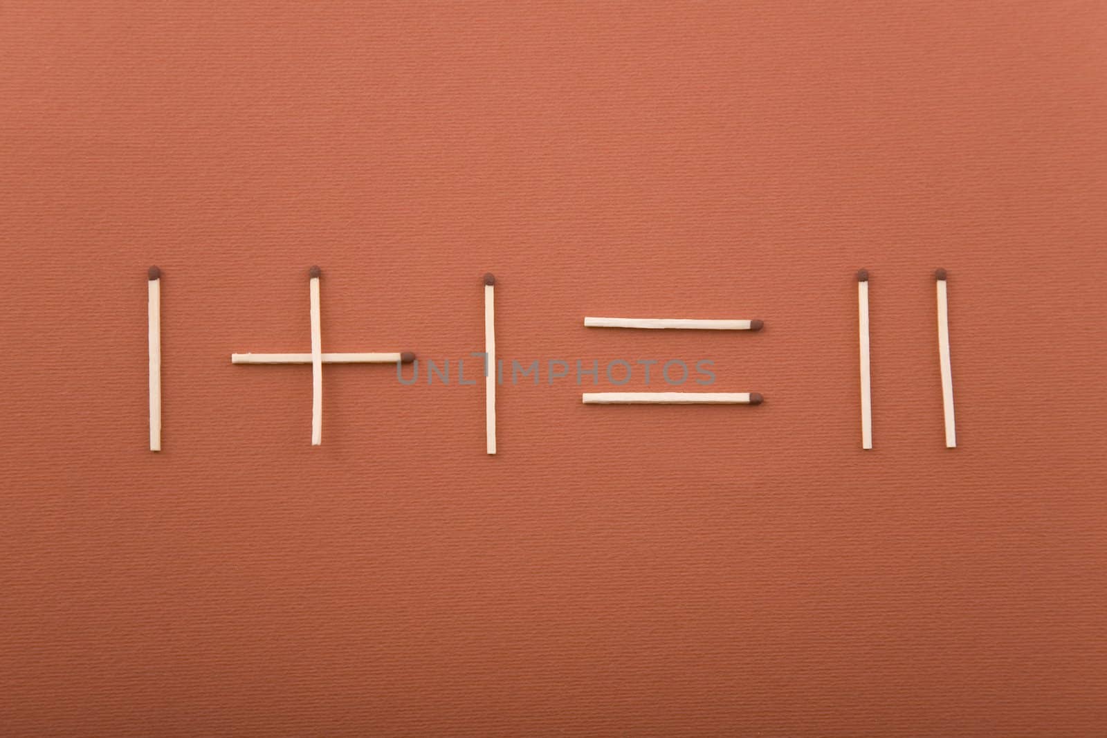 simple addition made of matches