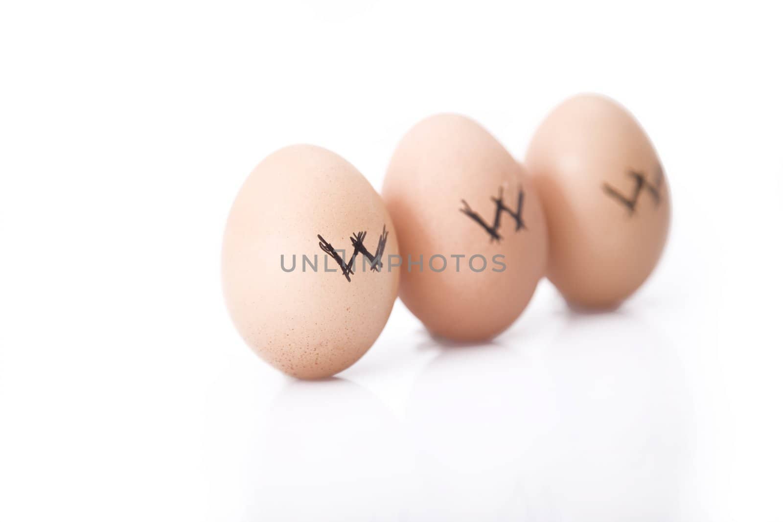 three eggs for easter connected to internet
