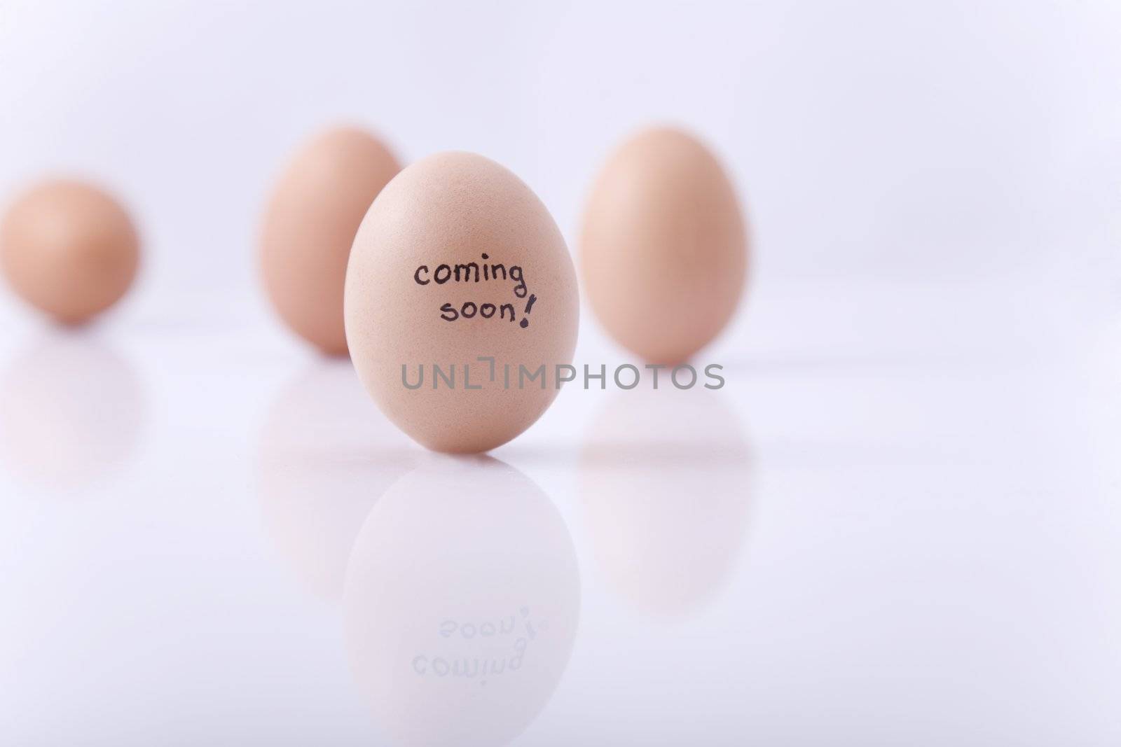easter egg written with "coming soon" in front of others