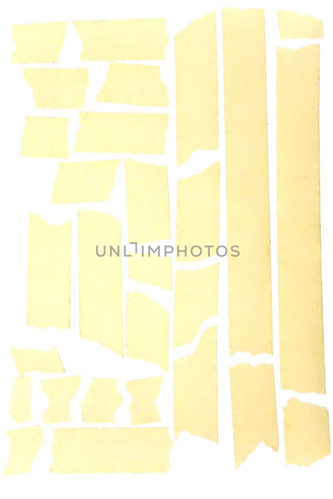 Old grunge masking tape strips