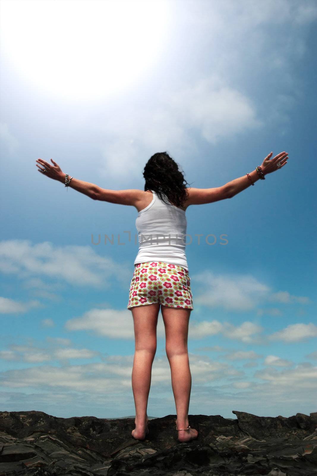 a beautiful woman doing yoga to show a healthy way to live a happy and relaxed lifestyle in a world full of stress