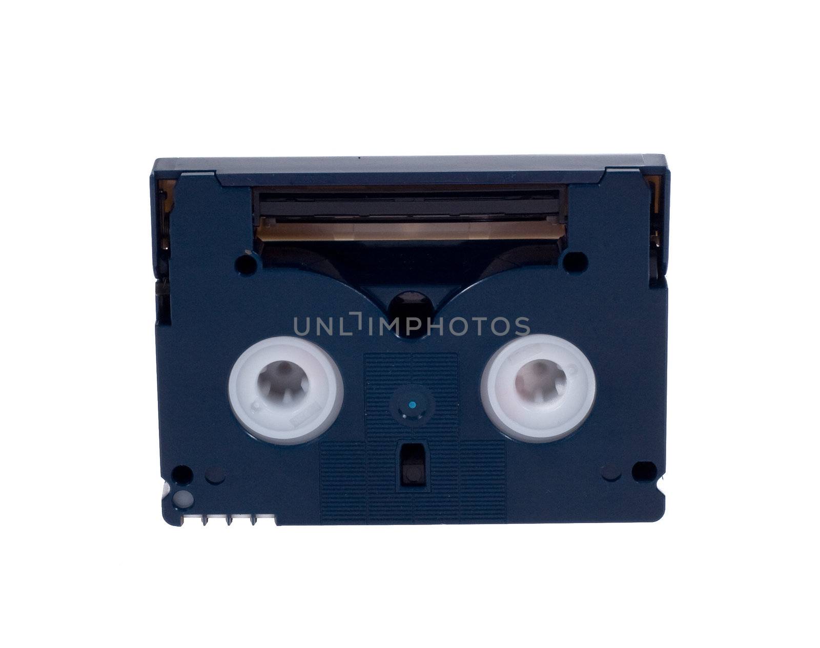 small video tape on white background