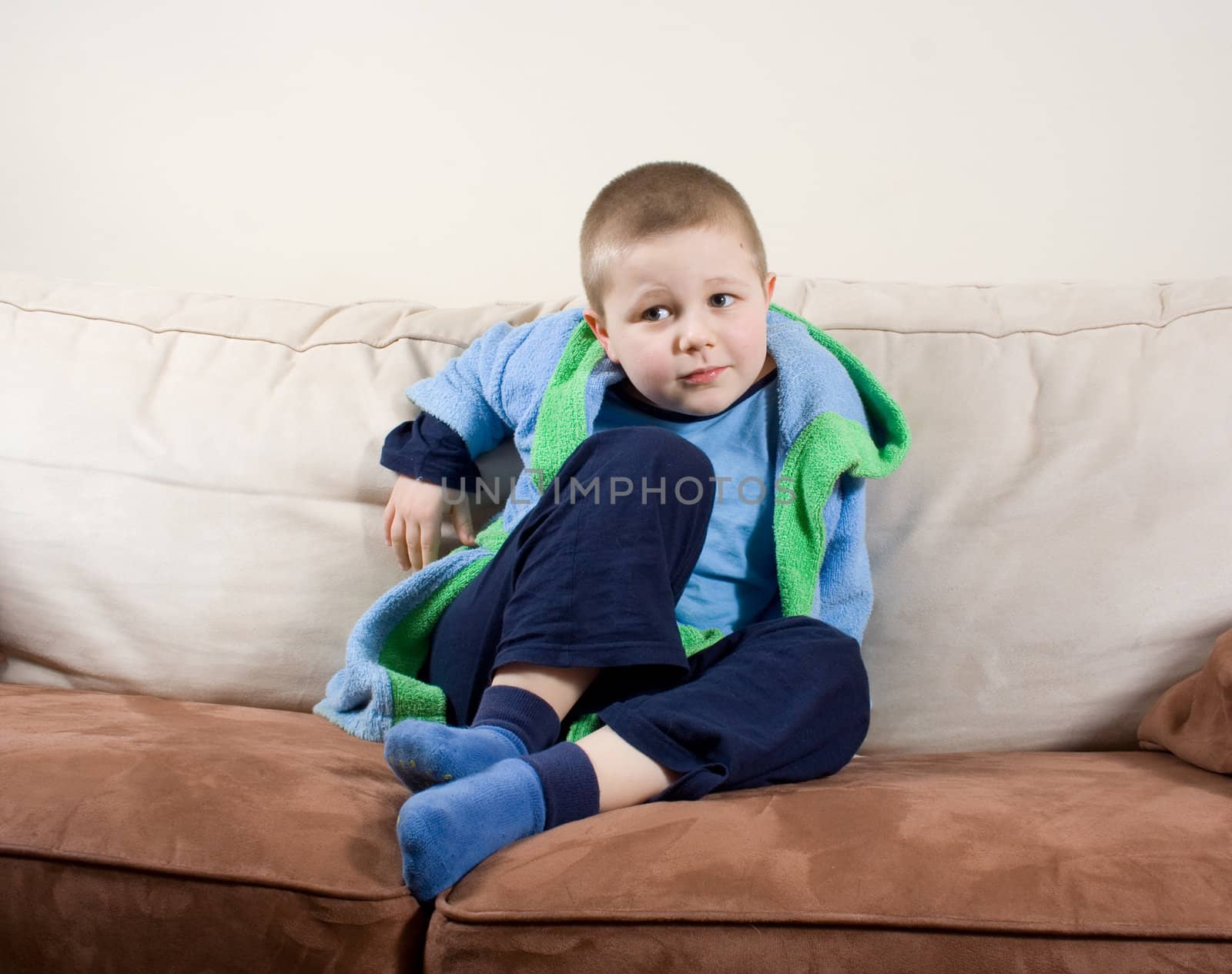 small boy portrait, thoughtful by aguirre_mar