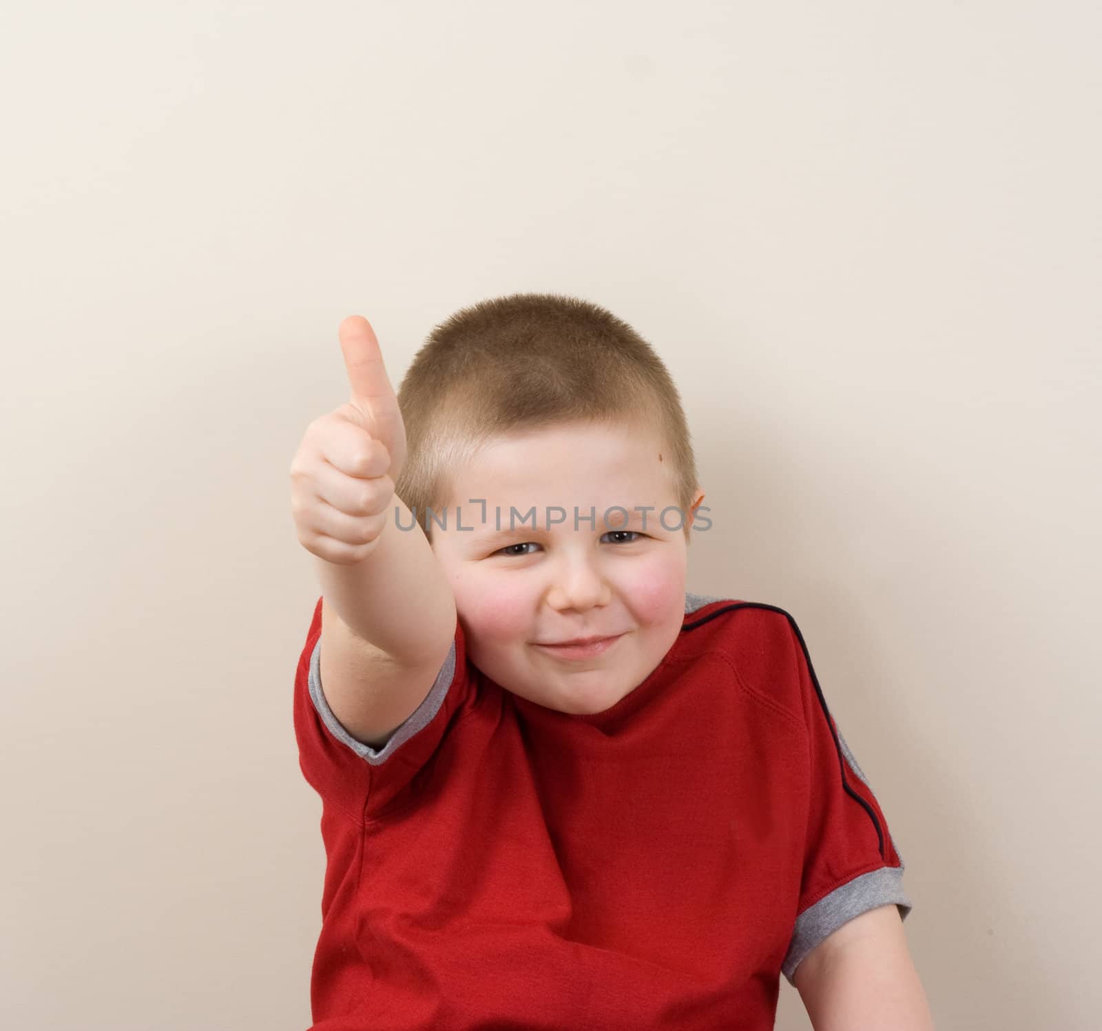 Small boy gesture OK by aguirre_mar