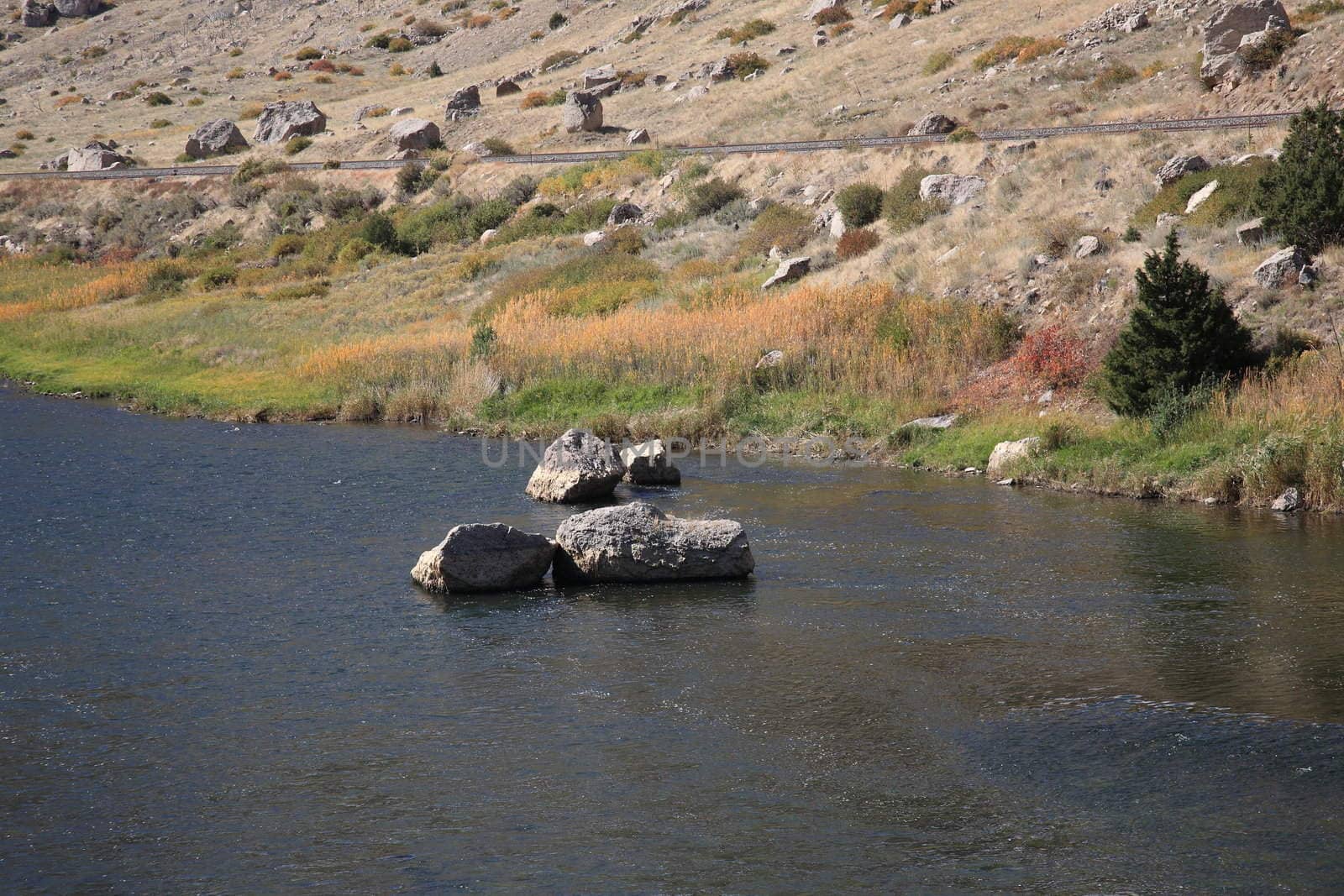 Peaceful waters along Wind River Scenic Byway