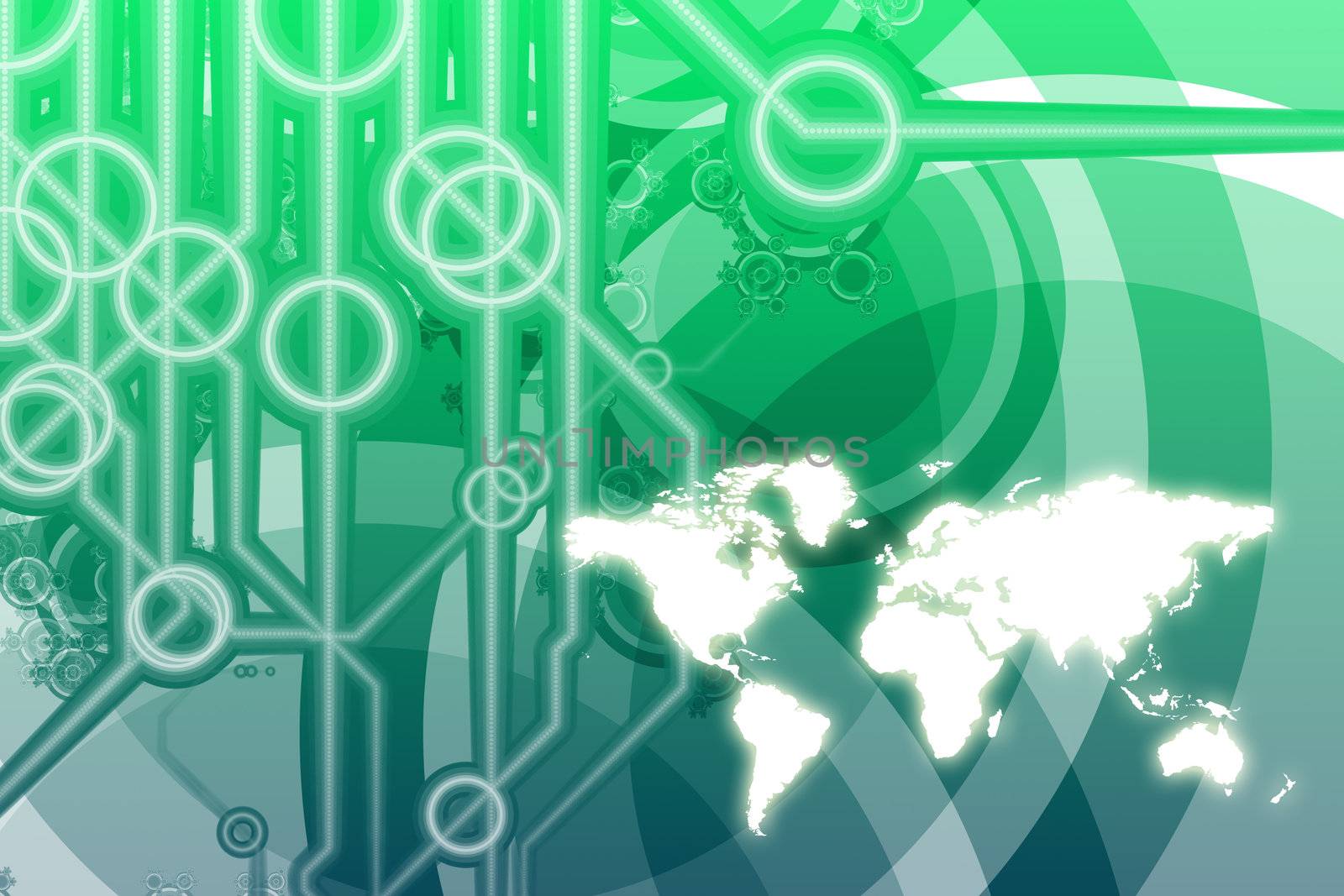 Global Business Color Technology Abstract in Colors