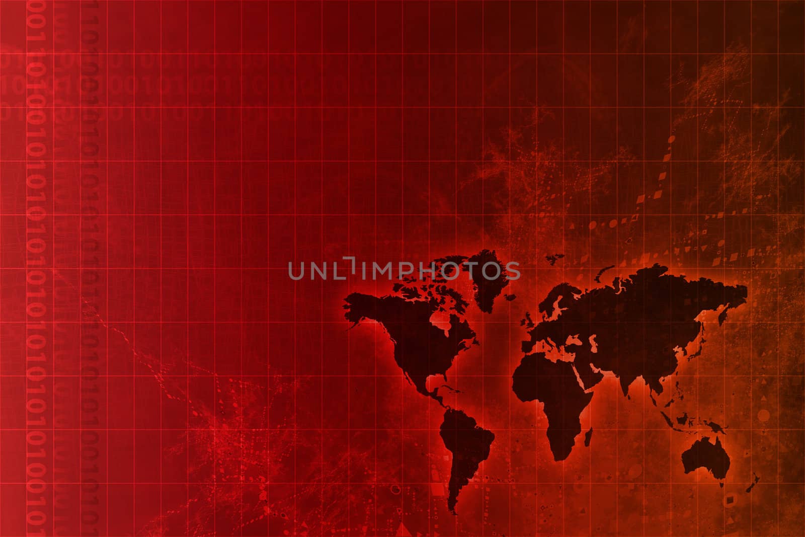 Corporate Worldwide Growth Abstract Background With Map 