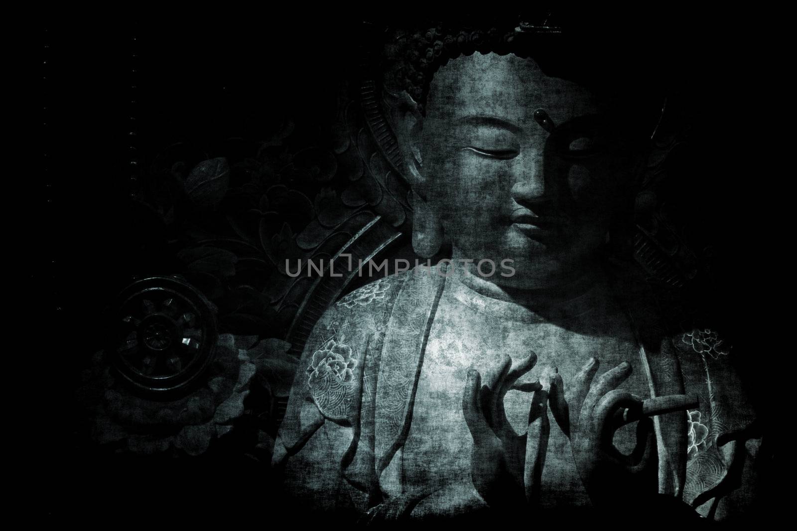 Chinese Temple Abstract Background Wallpaper in Color Tones
