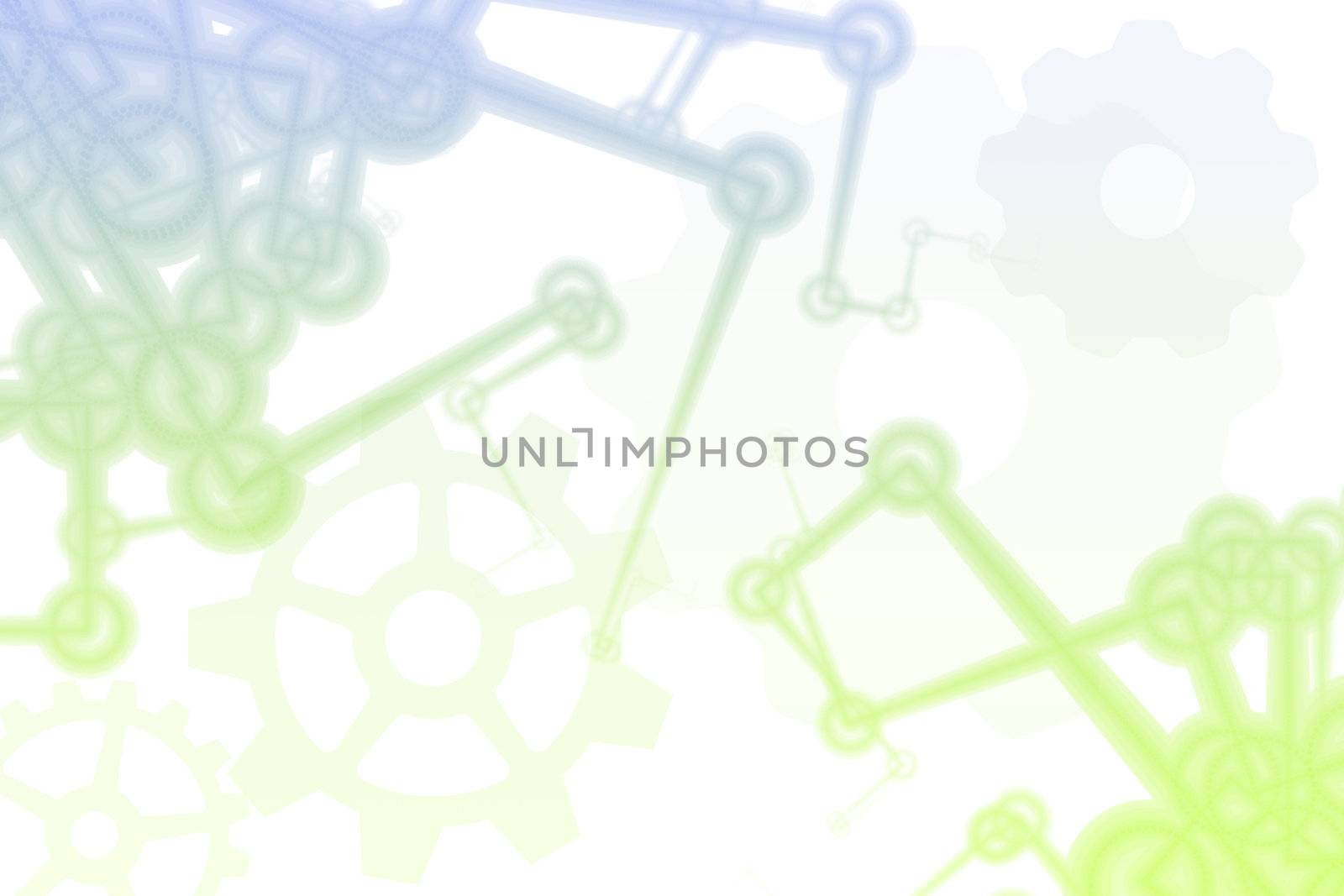 Futuristic Factory Robot Tech Arms Abstract Illustration