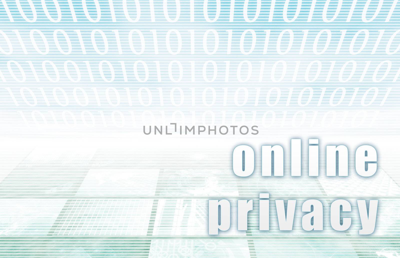 Online Privacy on a Clear Blue Tech Art