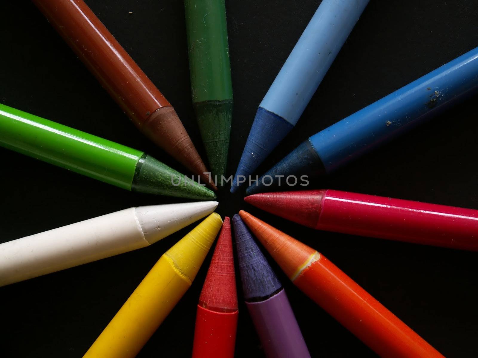 detail shoot of colour pencils