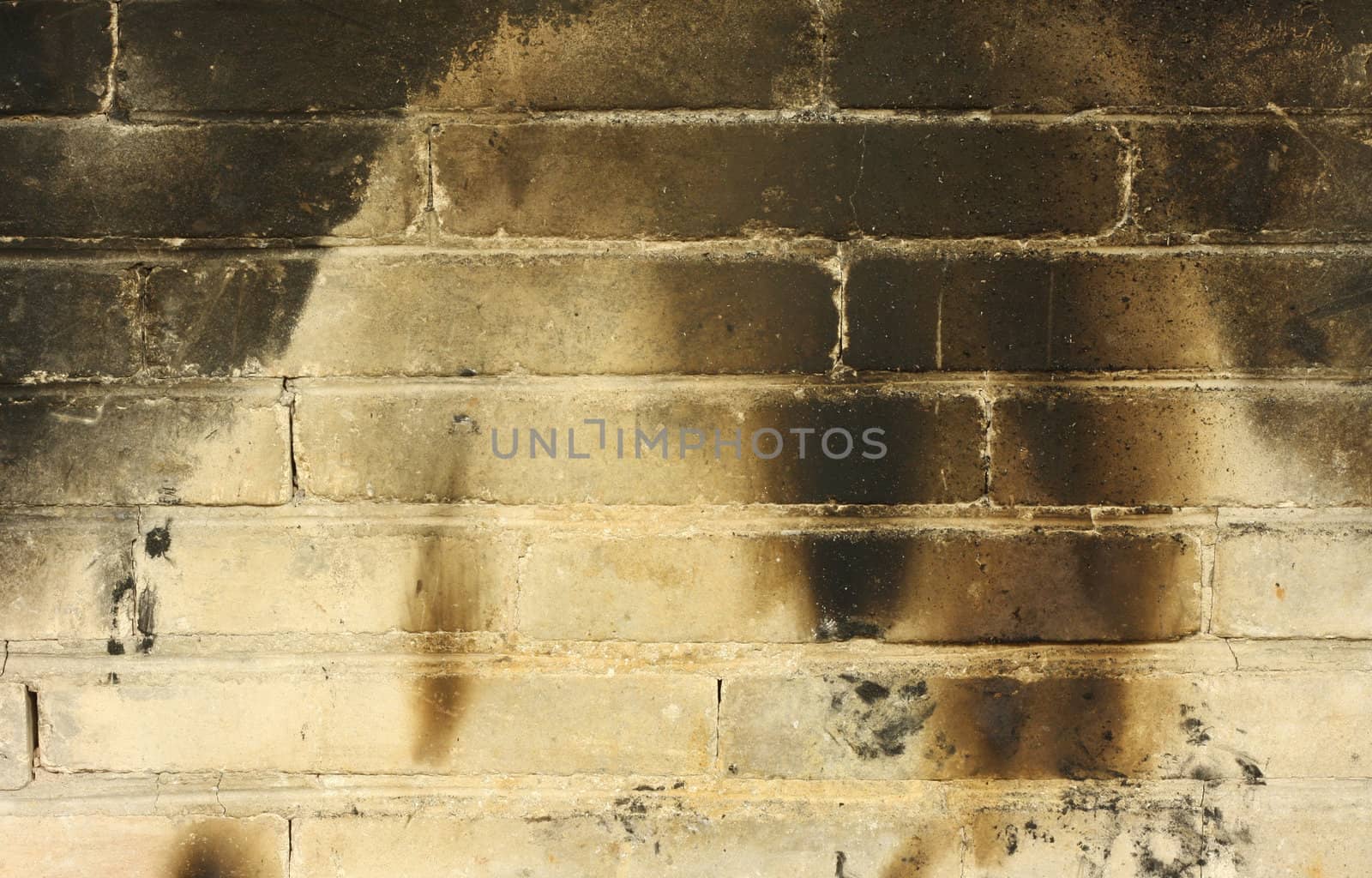Burnt brickwall background