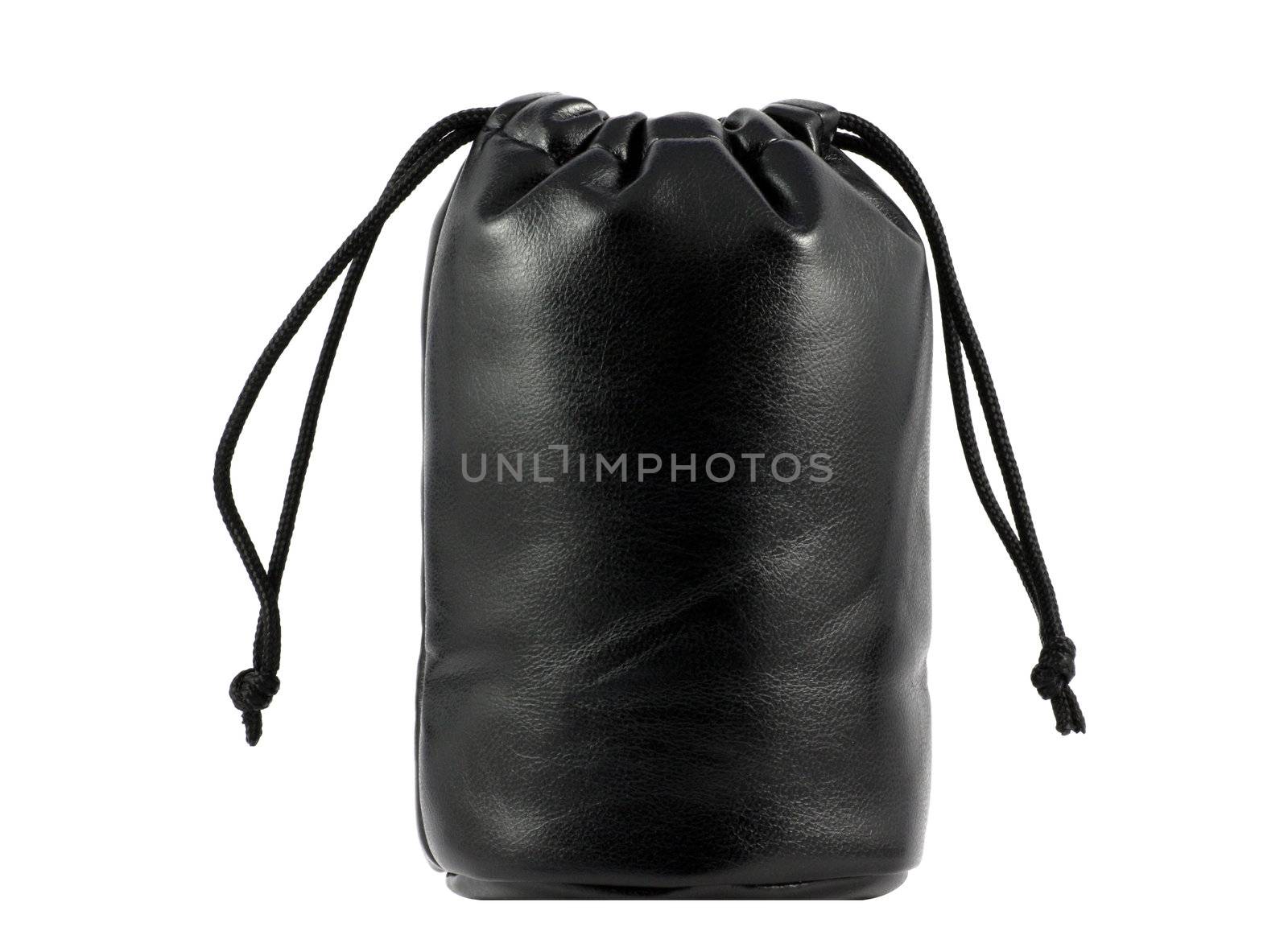 Camera lens pouch isolated in white