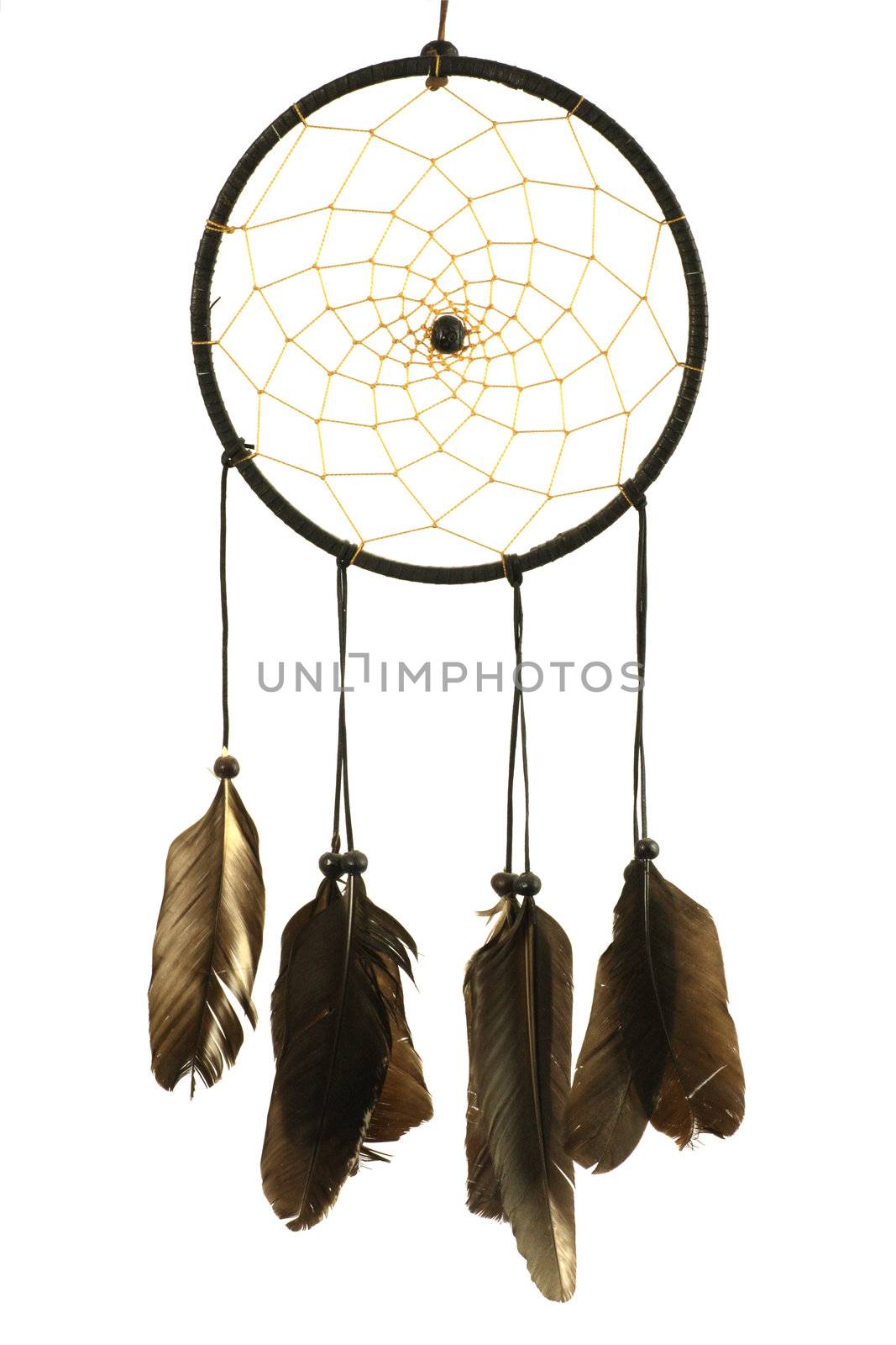Dreamcatcher isolated in white