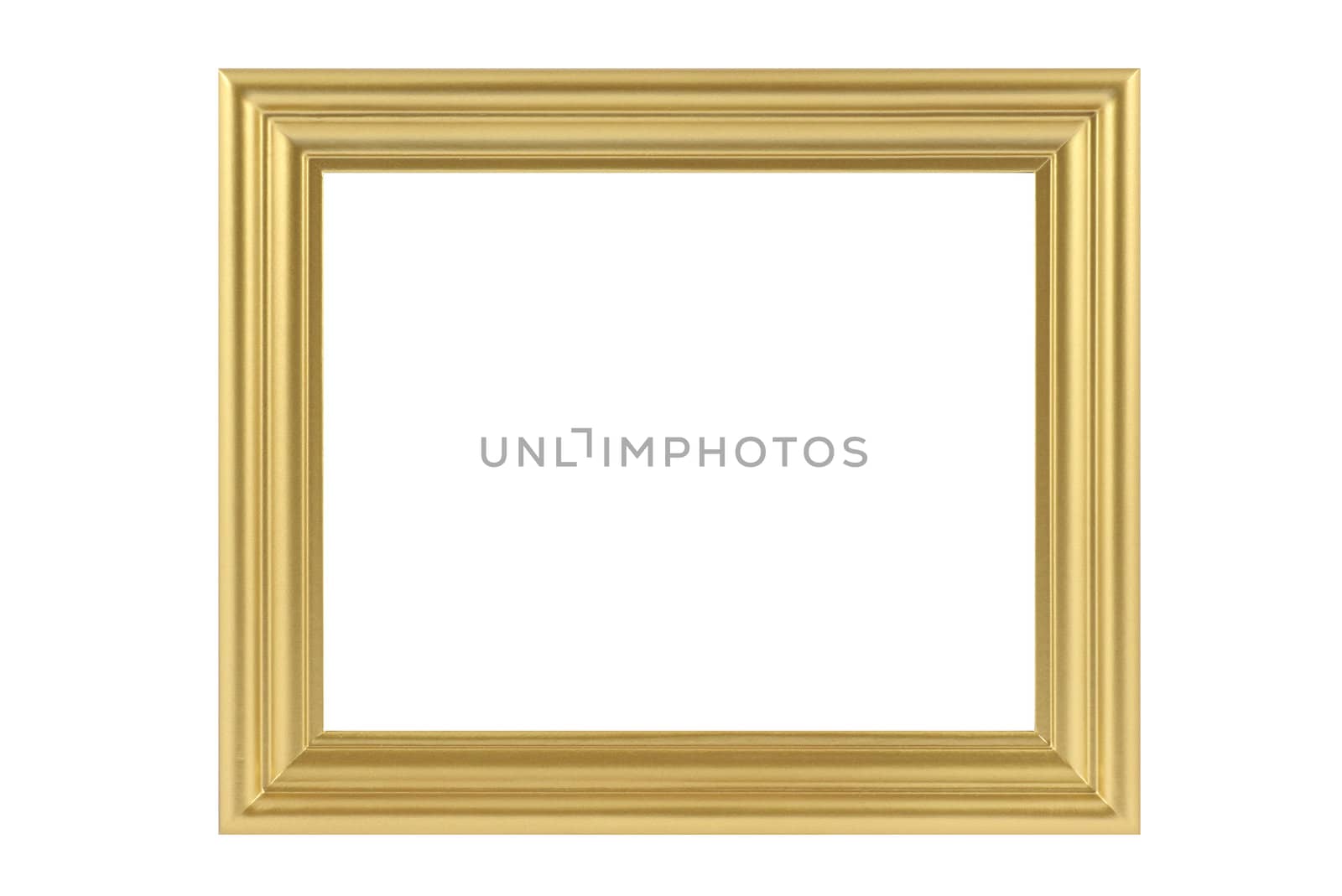 Golden frame isolated in white