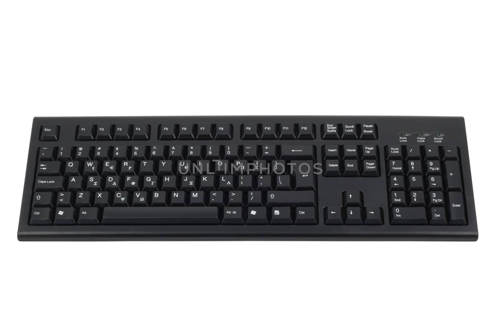 Keyboard isolated in white