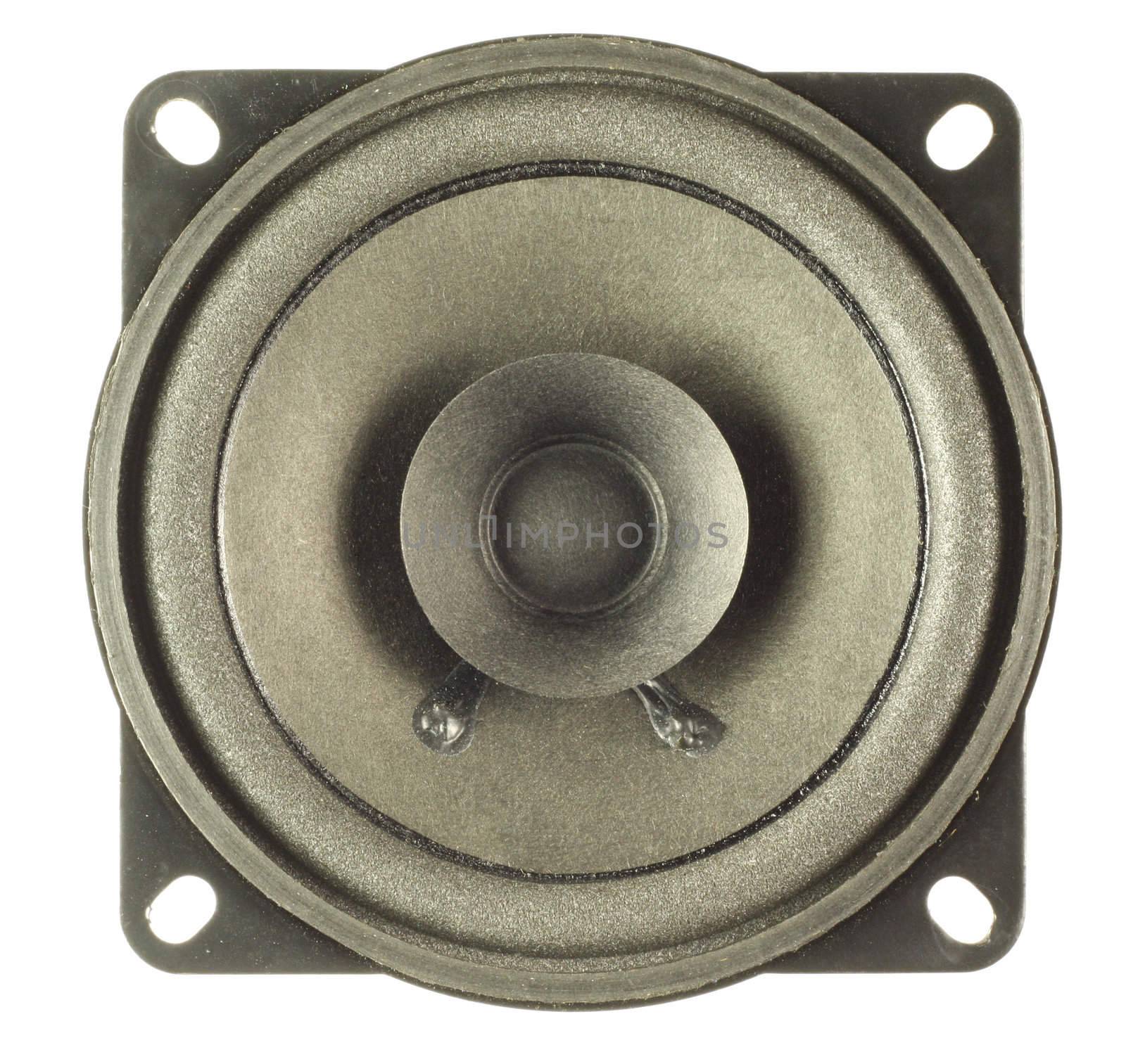 Loud speaker isolated in white