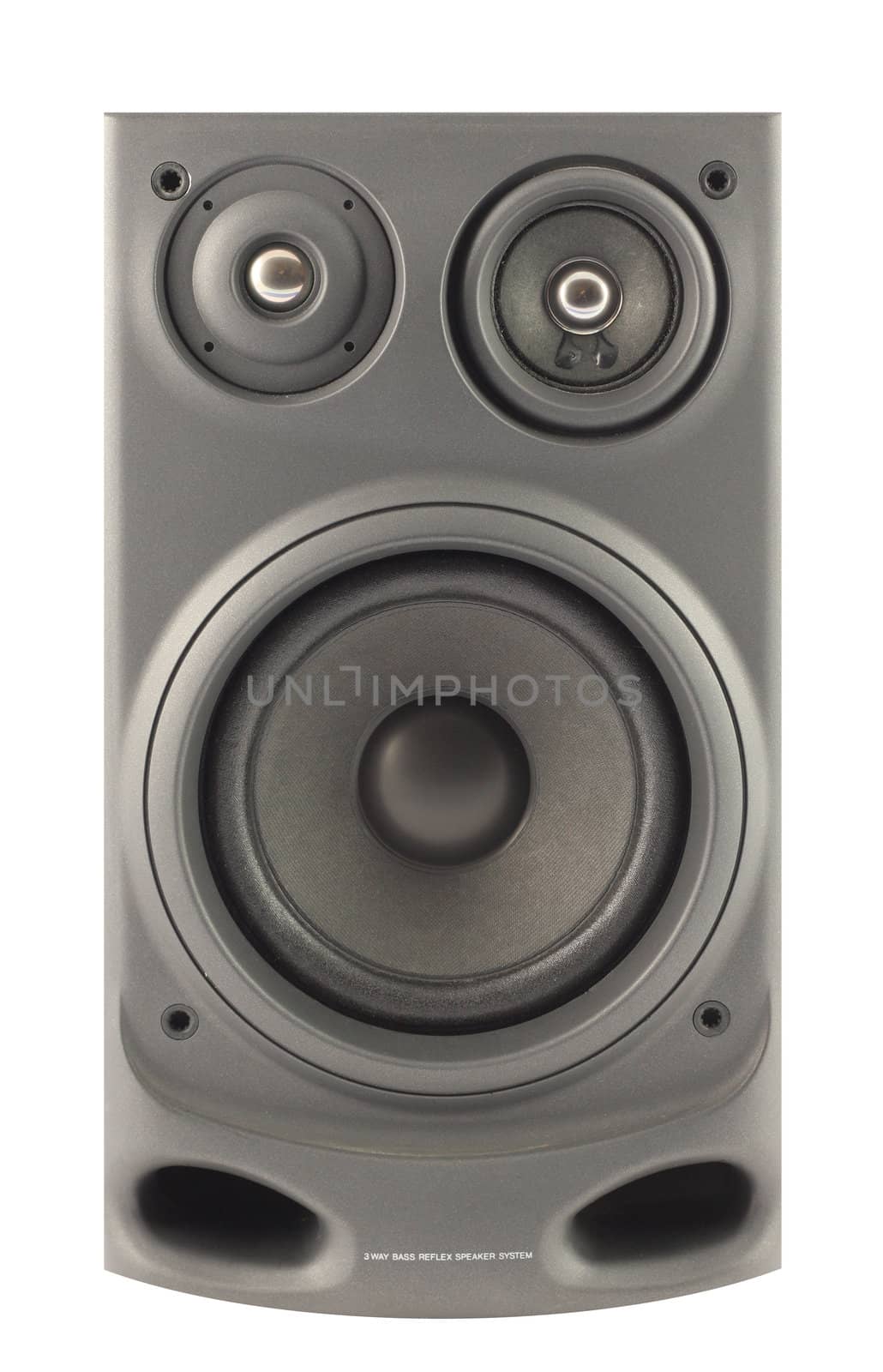 Loud speaker isolated in white