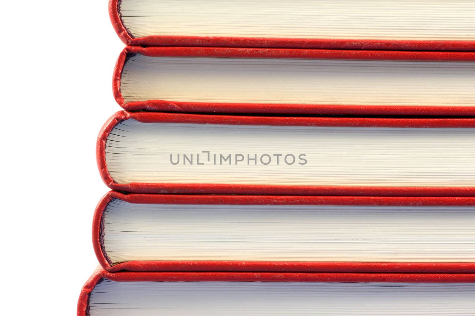 Stack of books isolated in white