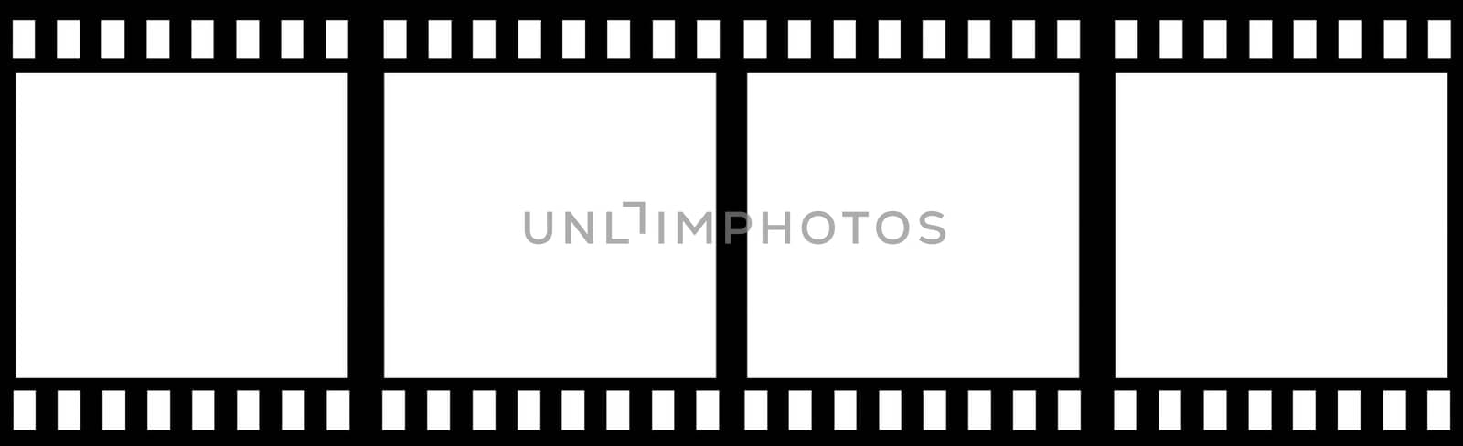 Film strip isolated in white