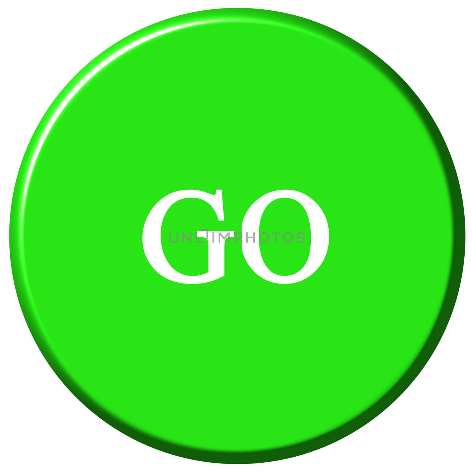 Go button isolated in white