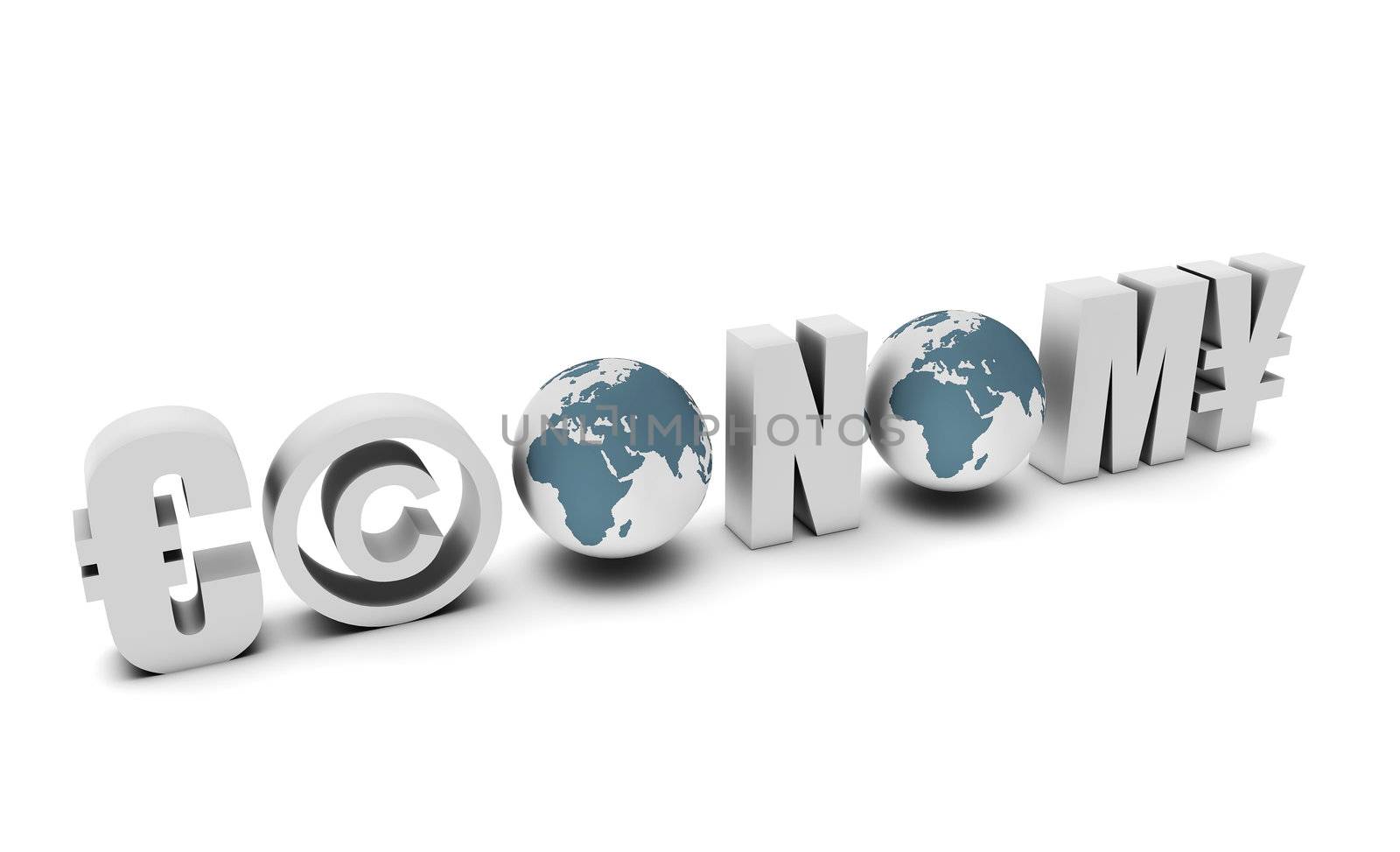 Economy Global Concept in 3d of a Country