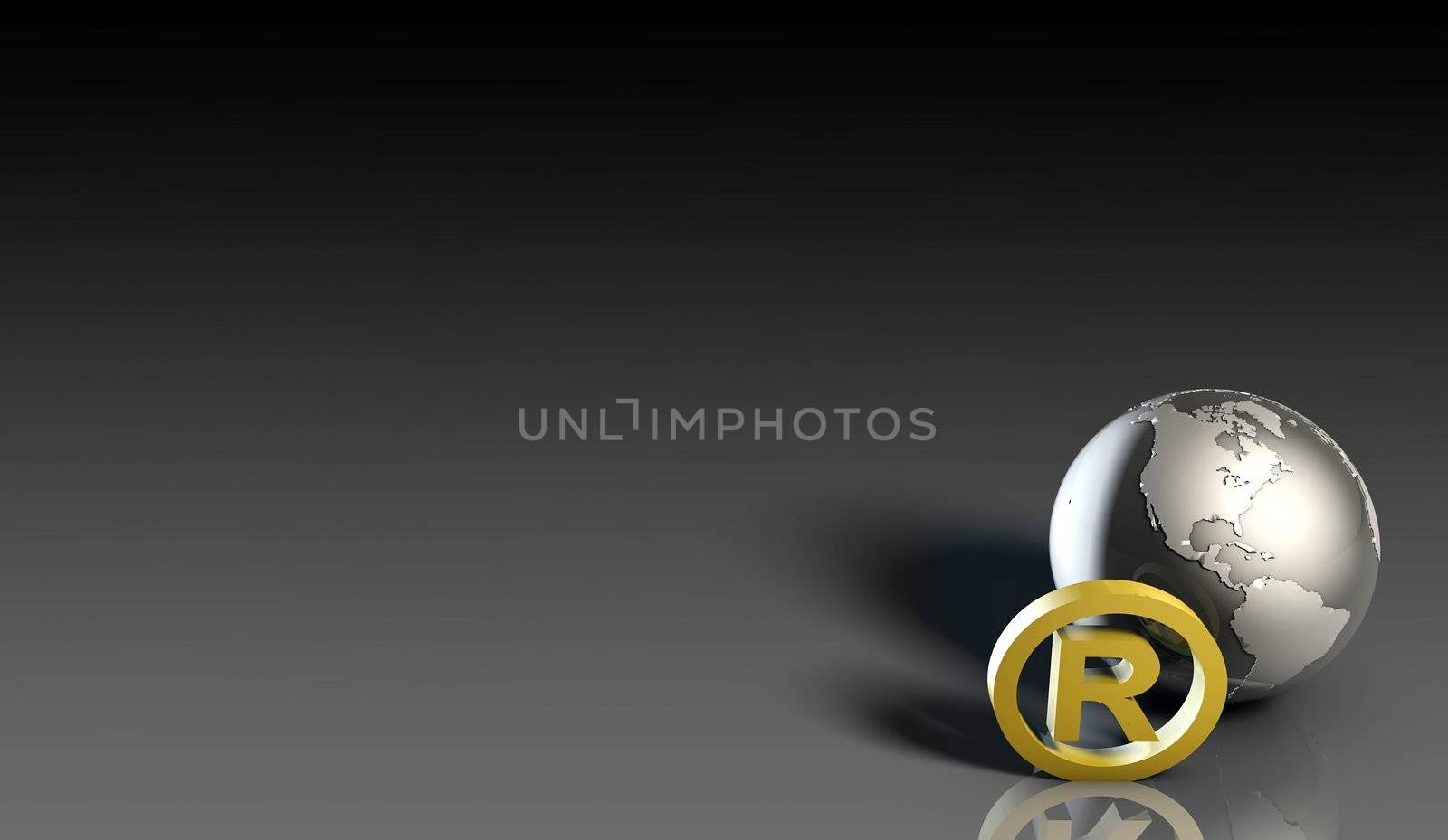 Registered Trademark Concept in 3d Abstract Art