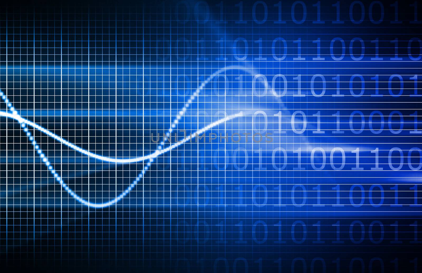 Blue Virtual Business Analysis with Graph Chart