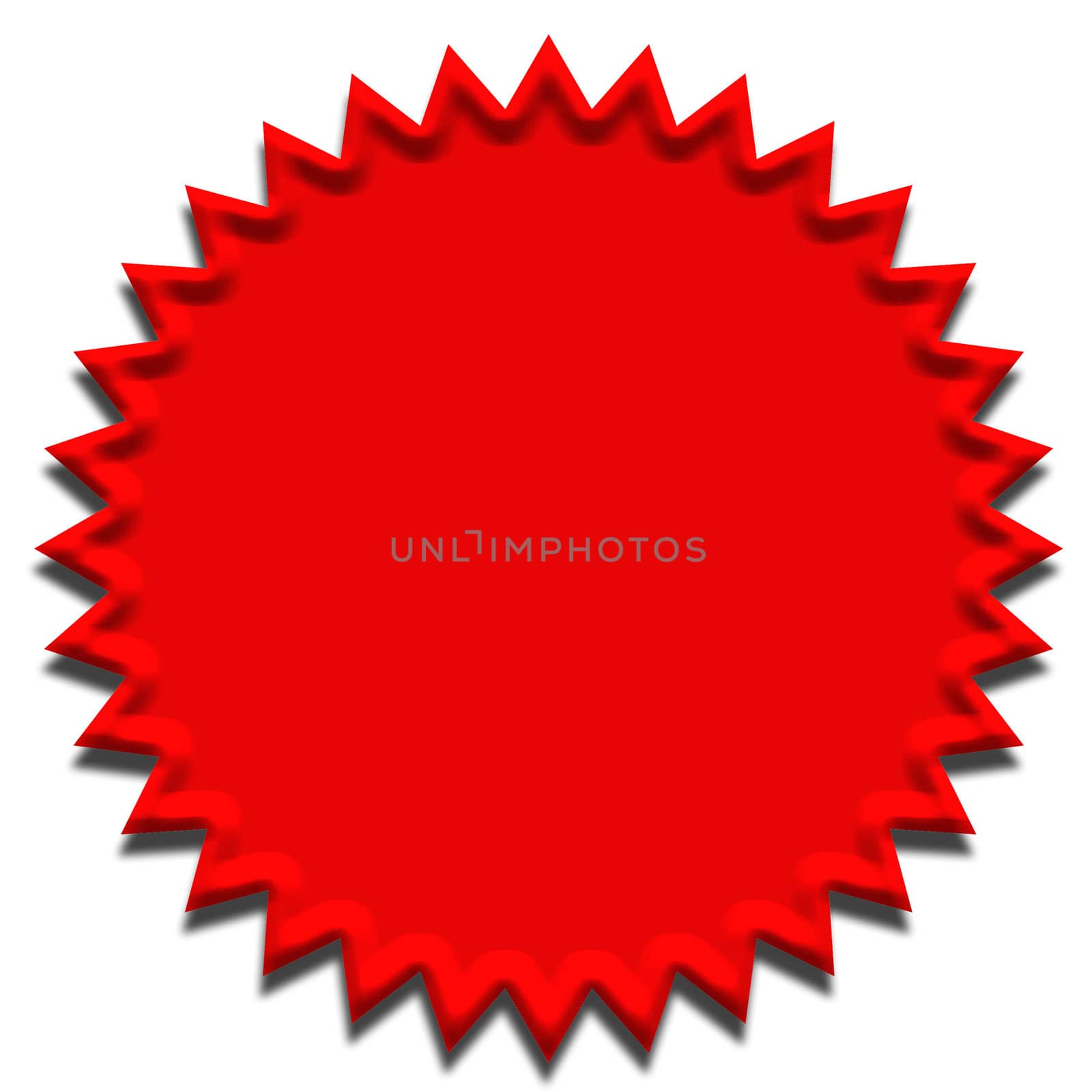 Red seal isolated in white