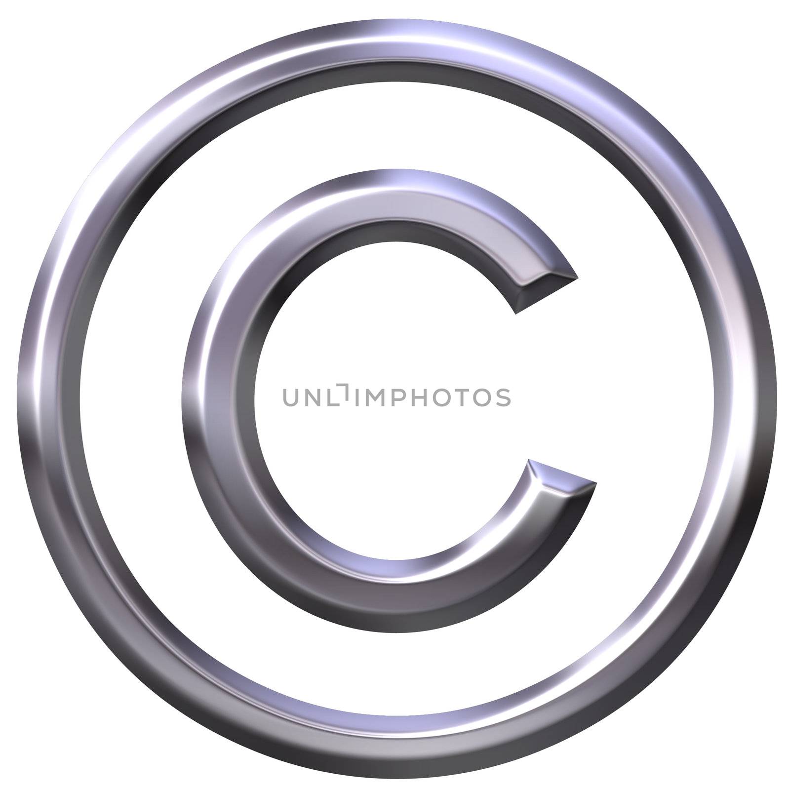 Silver Copyright Symbol by Georgios