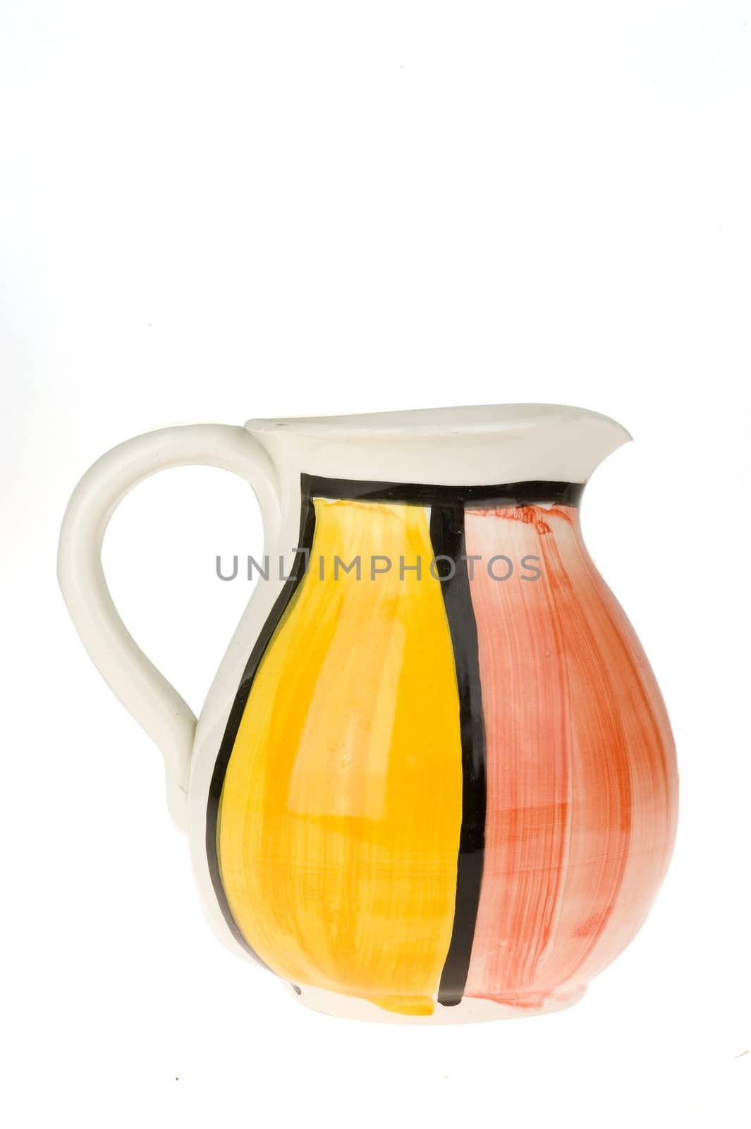 a milk jug on a white background