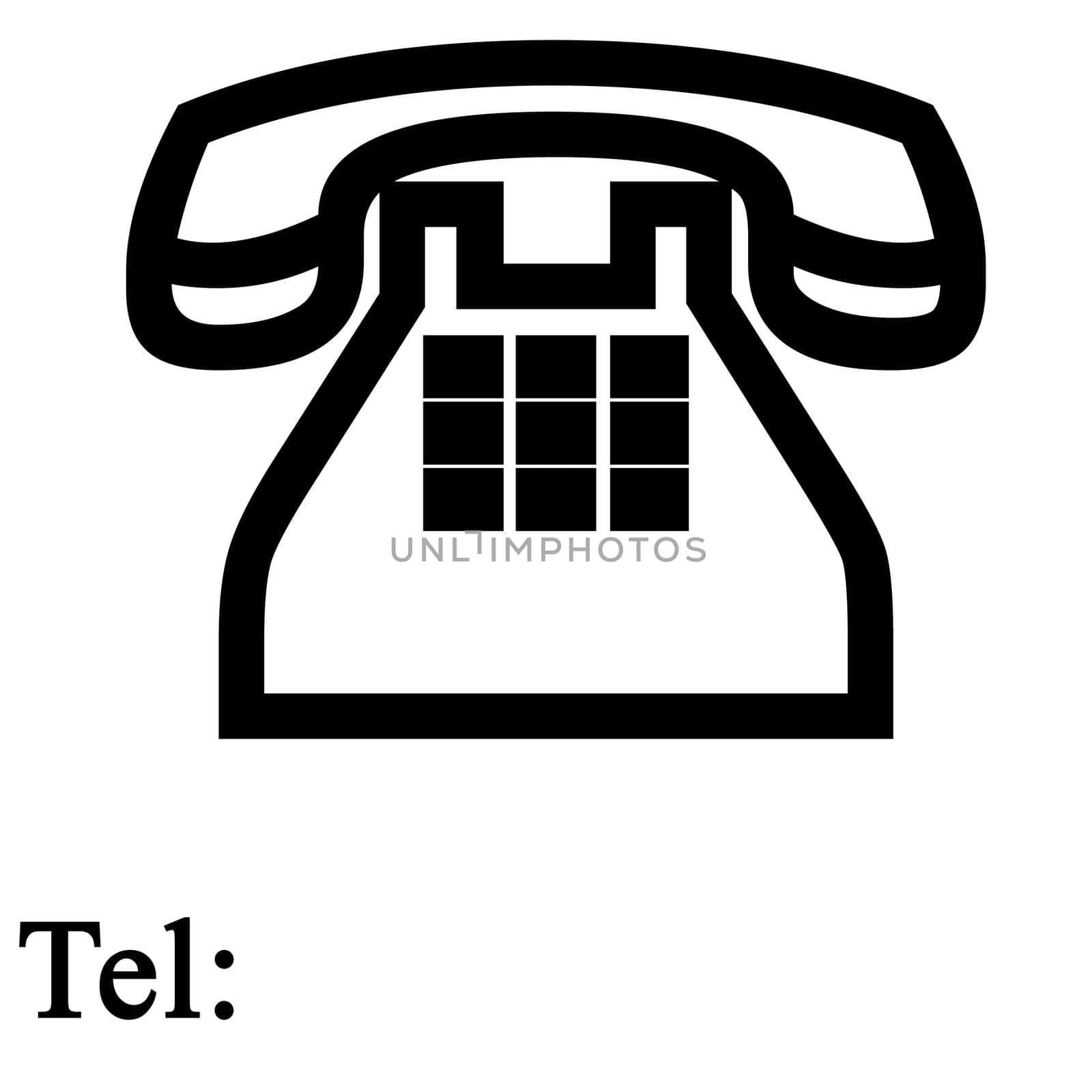 Telephone with space for number