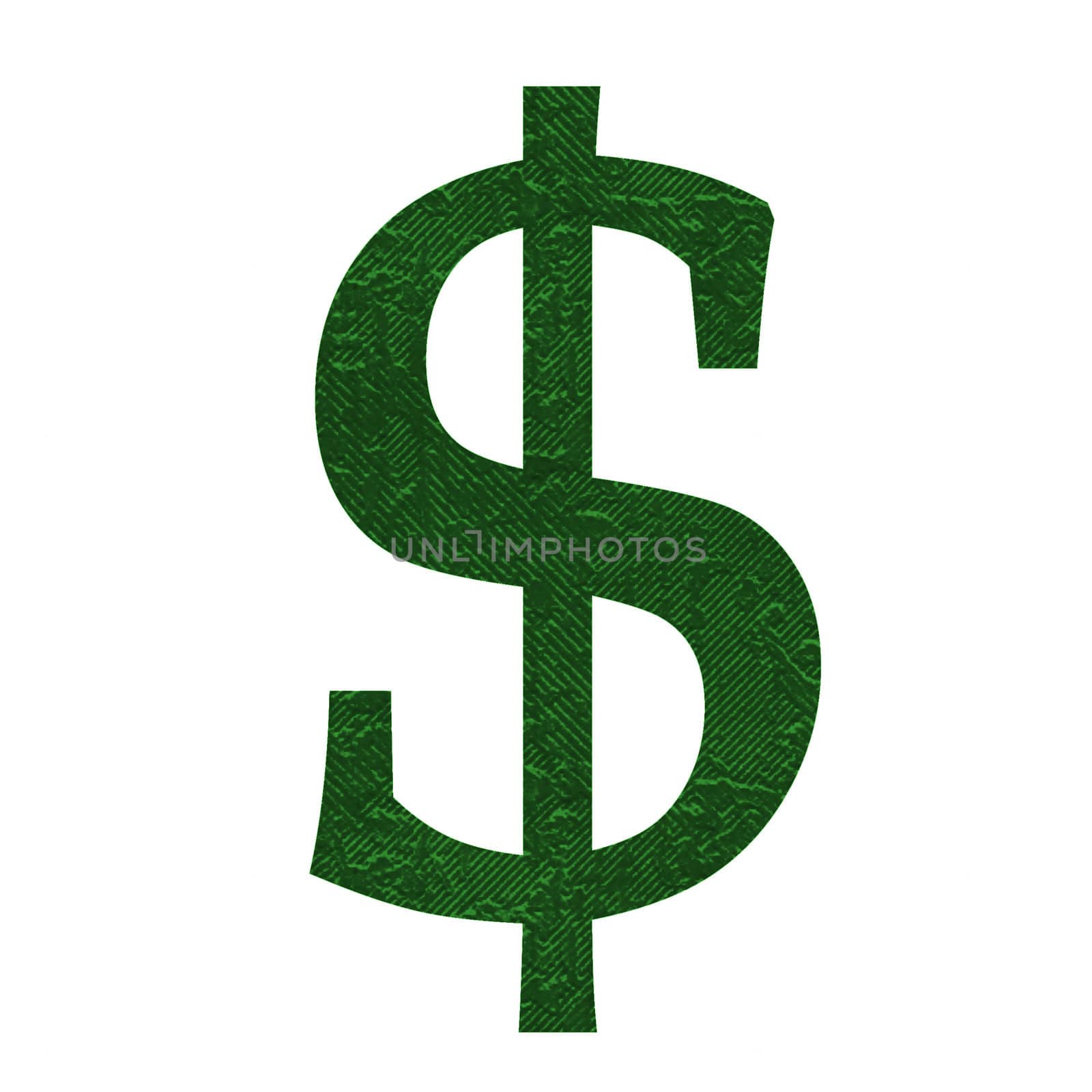 Textured Dollar Sign by Georgios