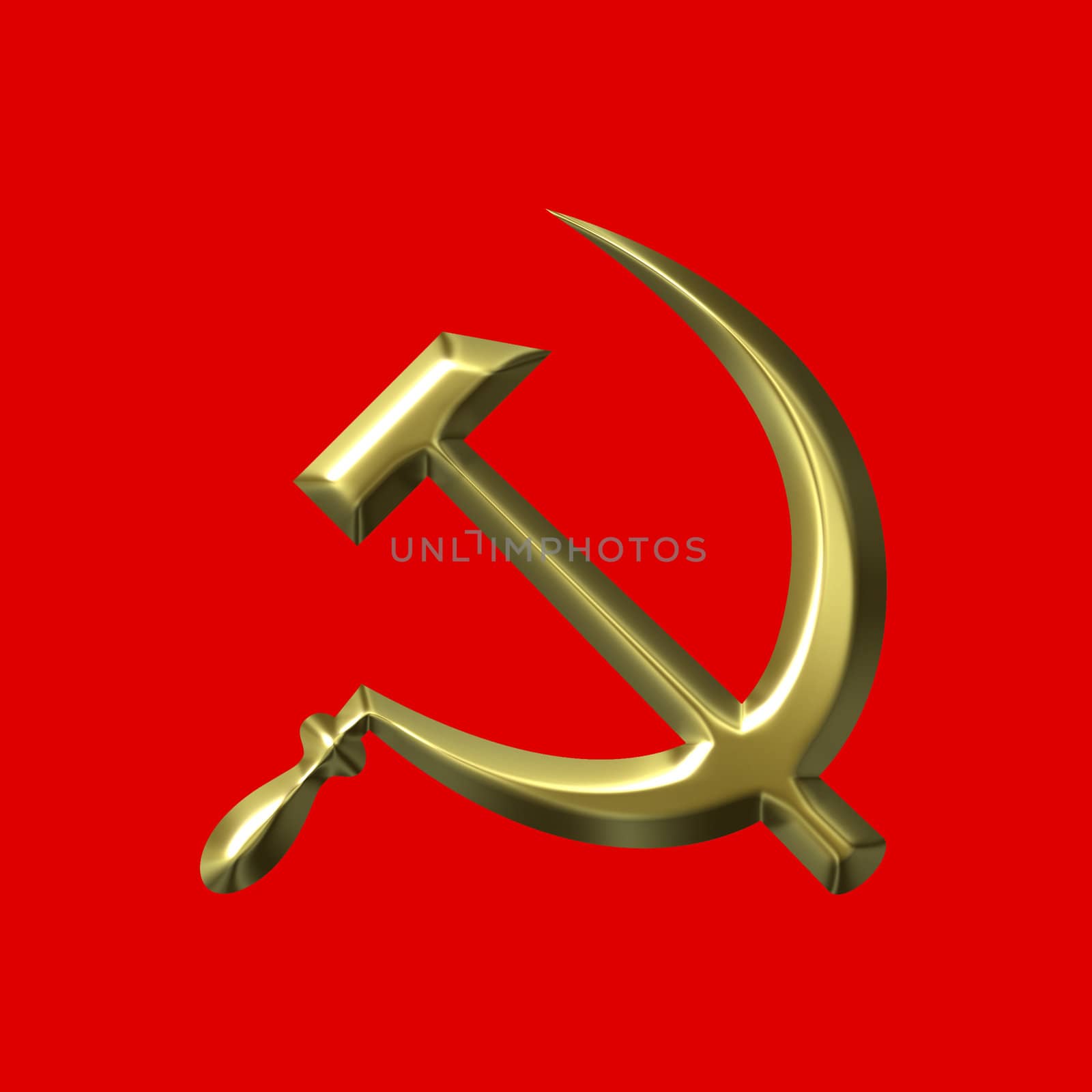 USSR symbol isolated in white
