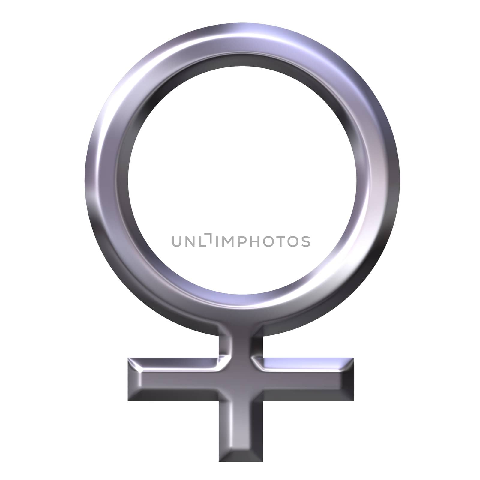 3D Silver Female Symbol by Georgios