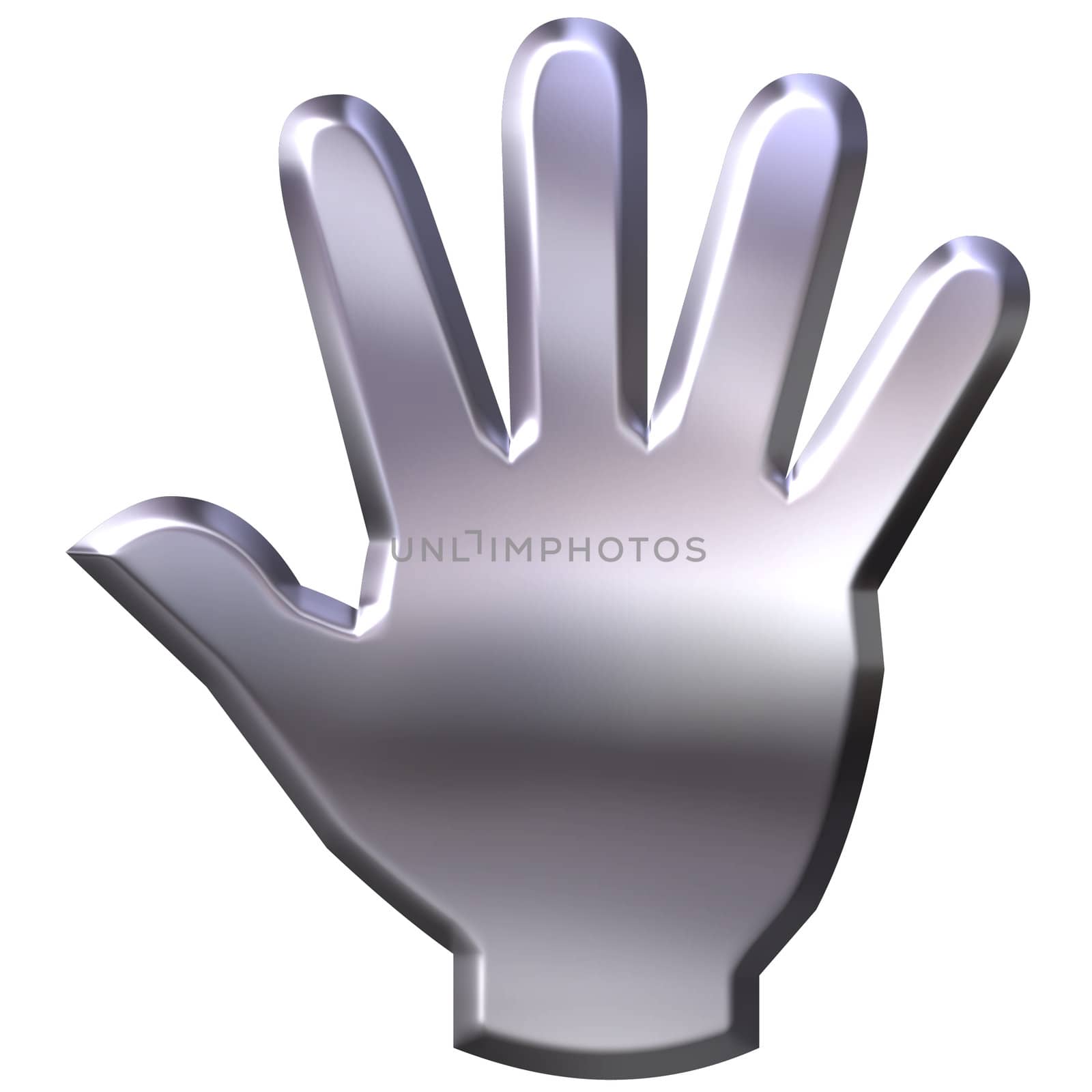 3D Silver Hand by Georgios