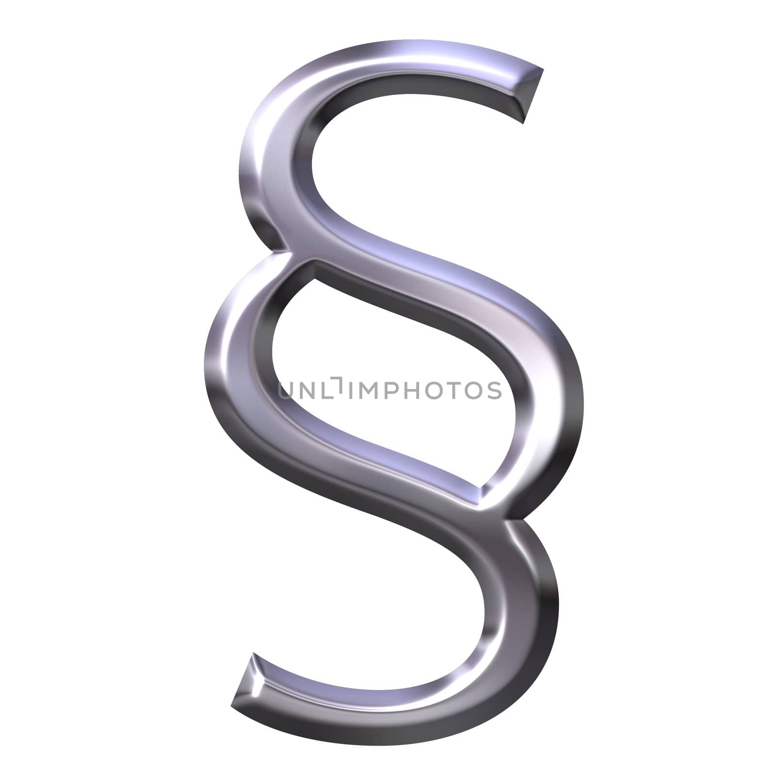 3D Silver Section Symbol by Georgios