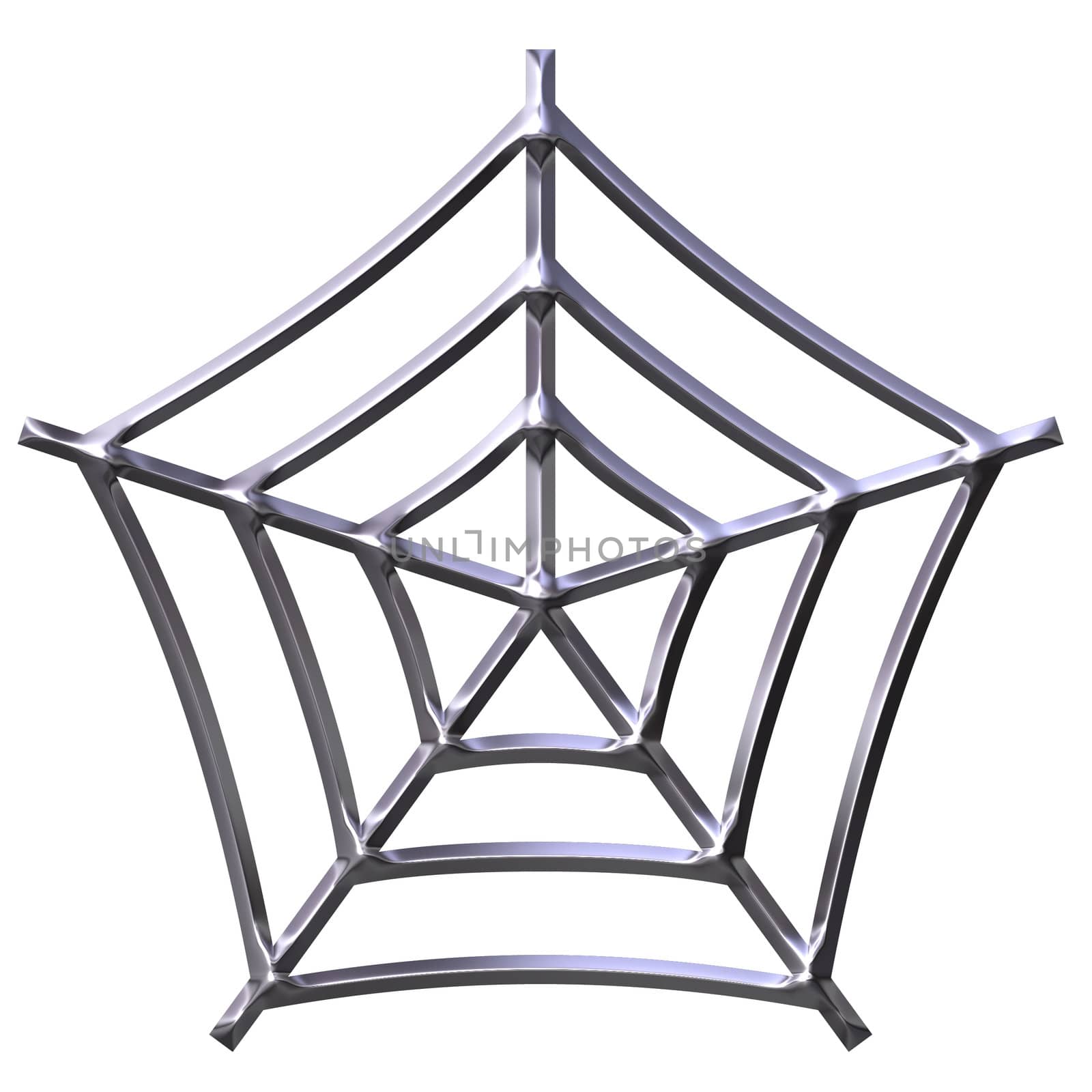 3D Silver Spider Web by Georgios