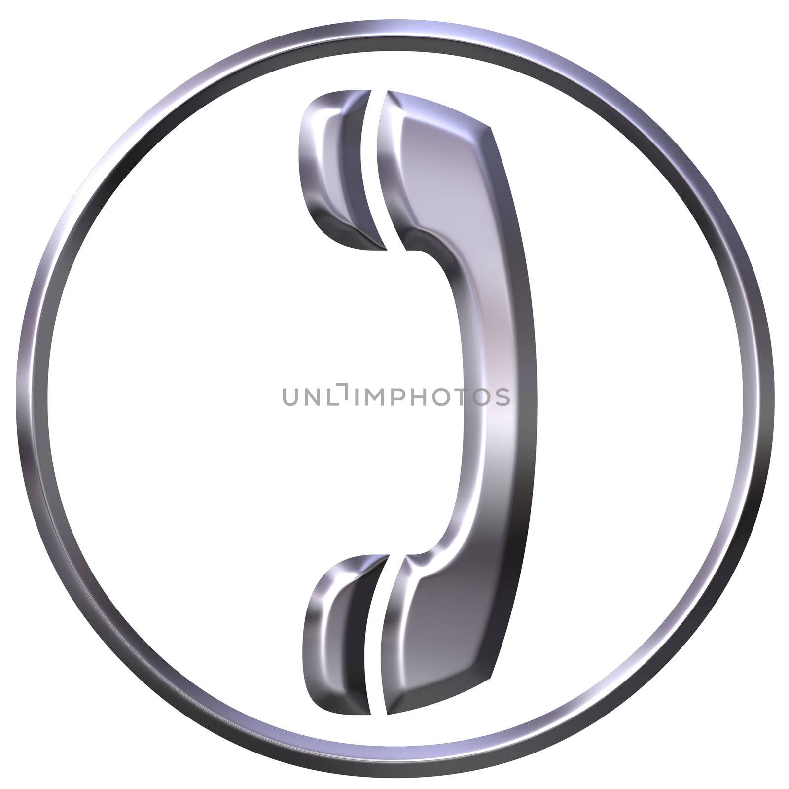 3D Silver Telephone Sign by Georgios