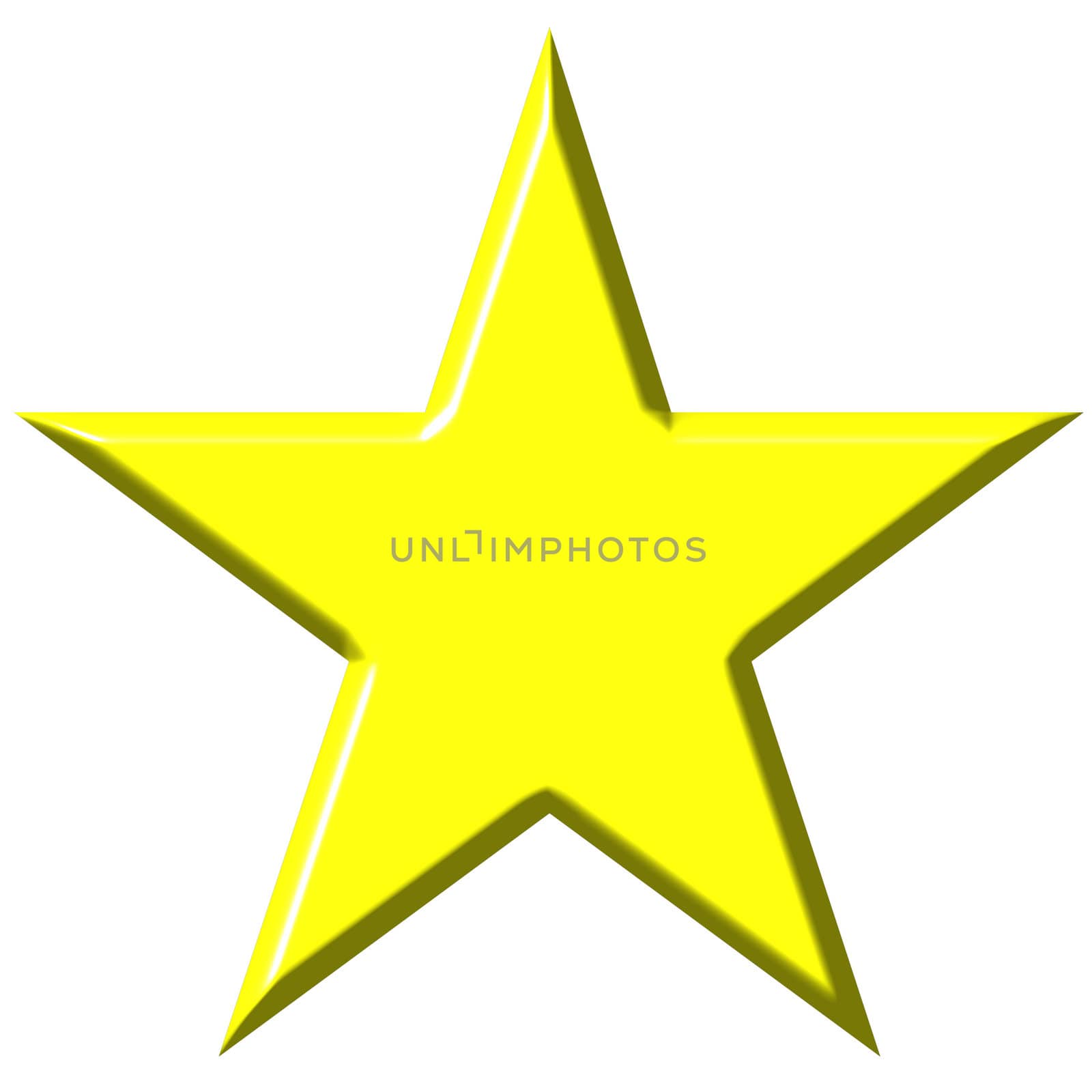 3d star isolated in white