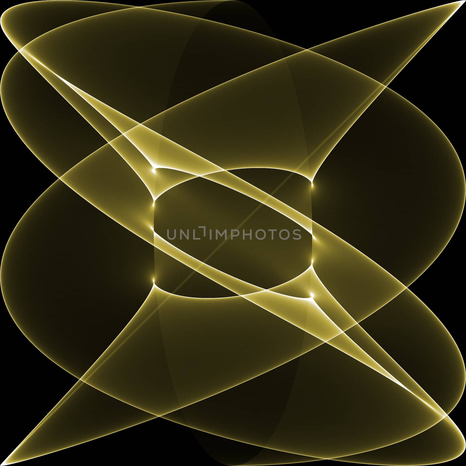 Abstract fractal design isolated in black
