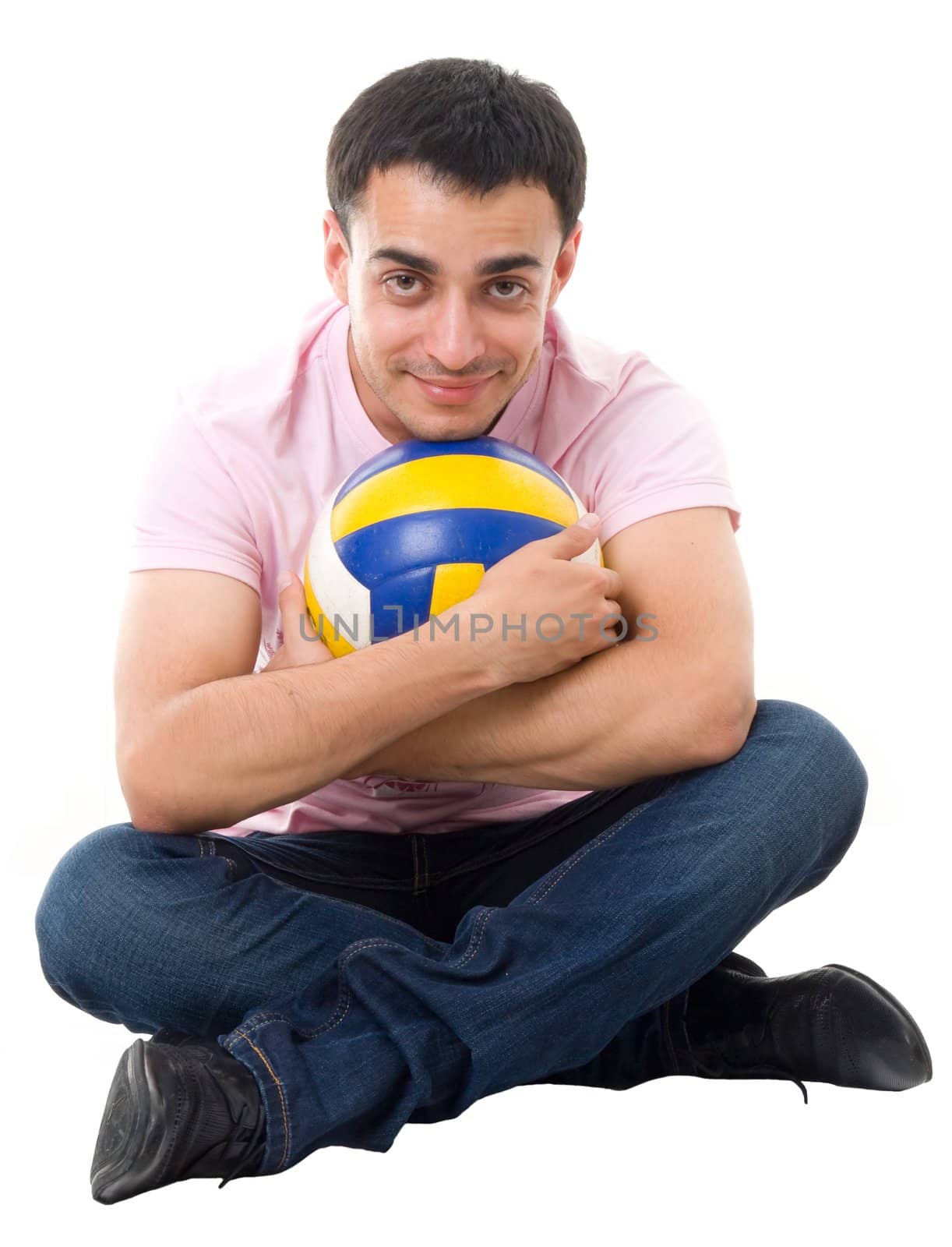 man with volleyball by stepanov